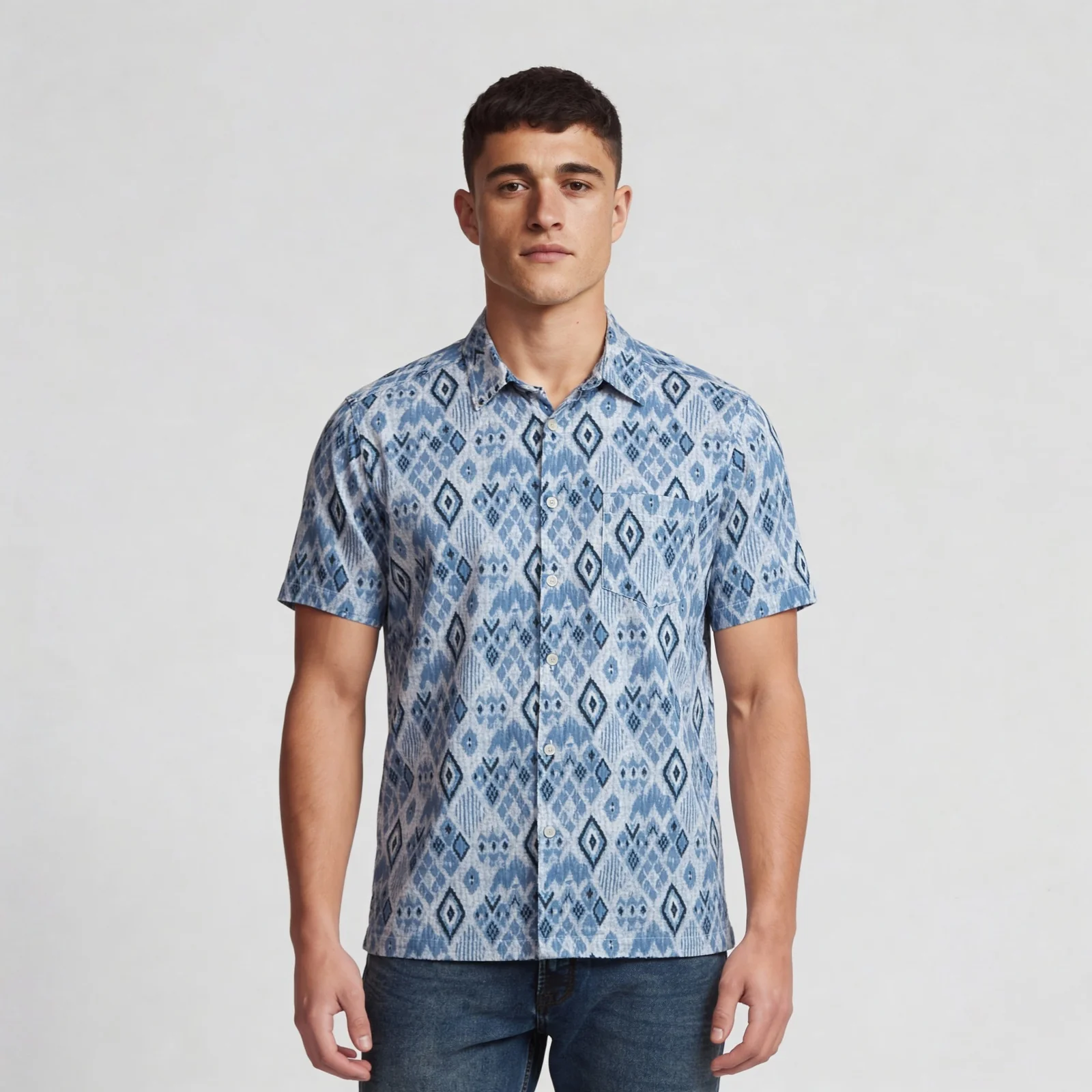 Cotton Printed Cuban Shirt - Image 2
