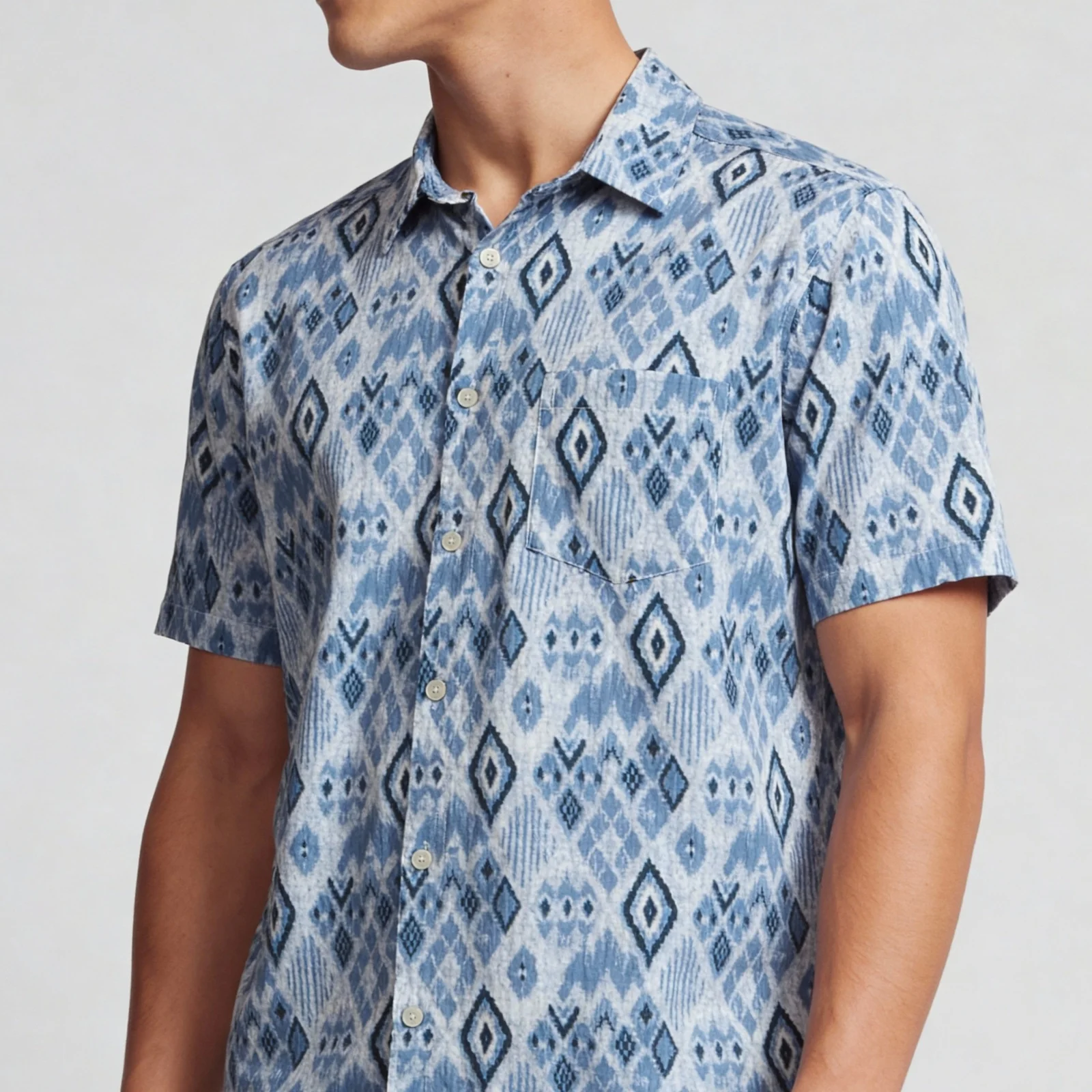 Cotton Printed Cuban Shirt - Image 4