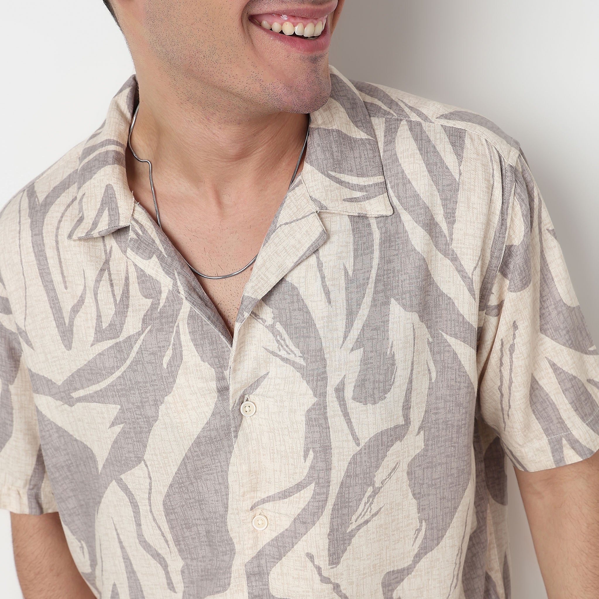 Printed Cotton Cuban Shirt - Image 4