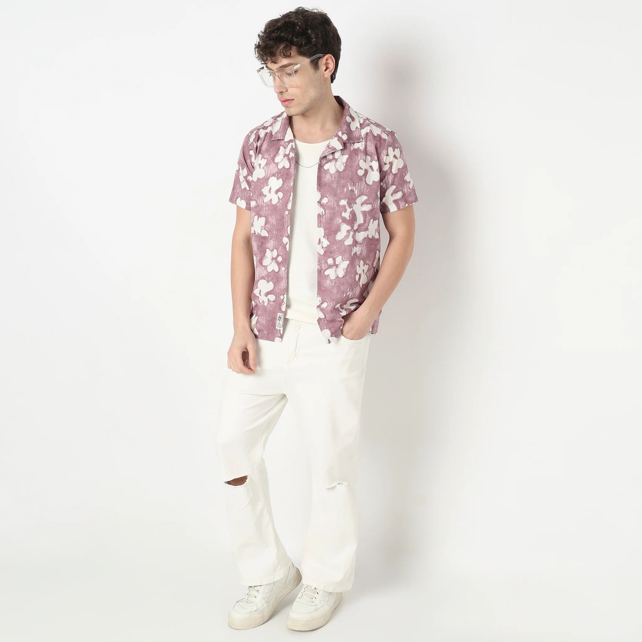 Cotton Printed Cuban Shirt