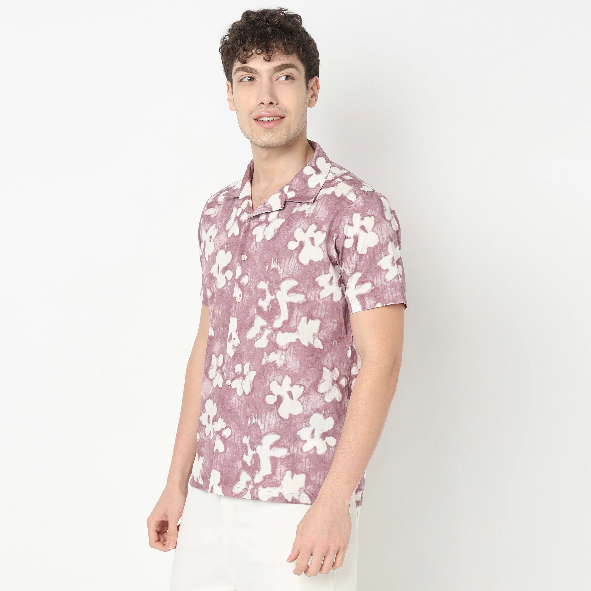 Cotton Printed Cuban Shirt - Image 5