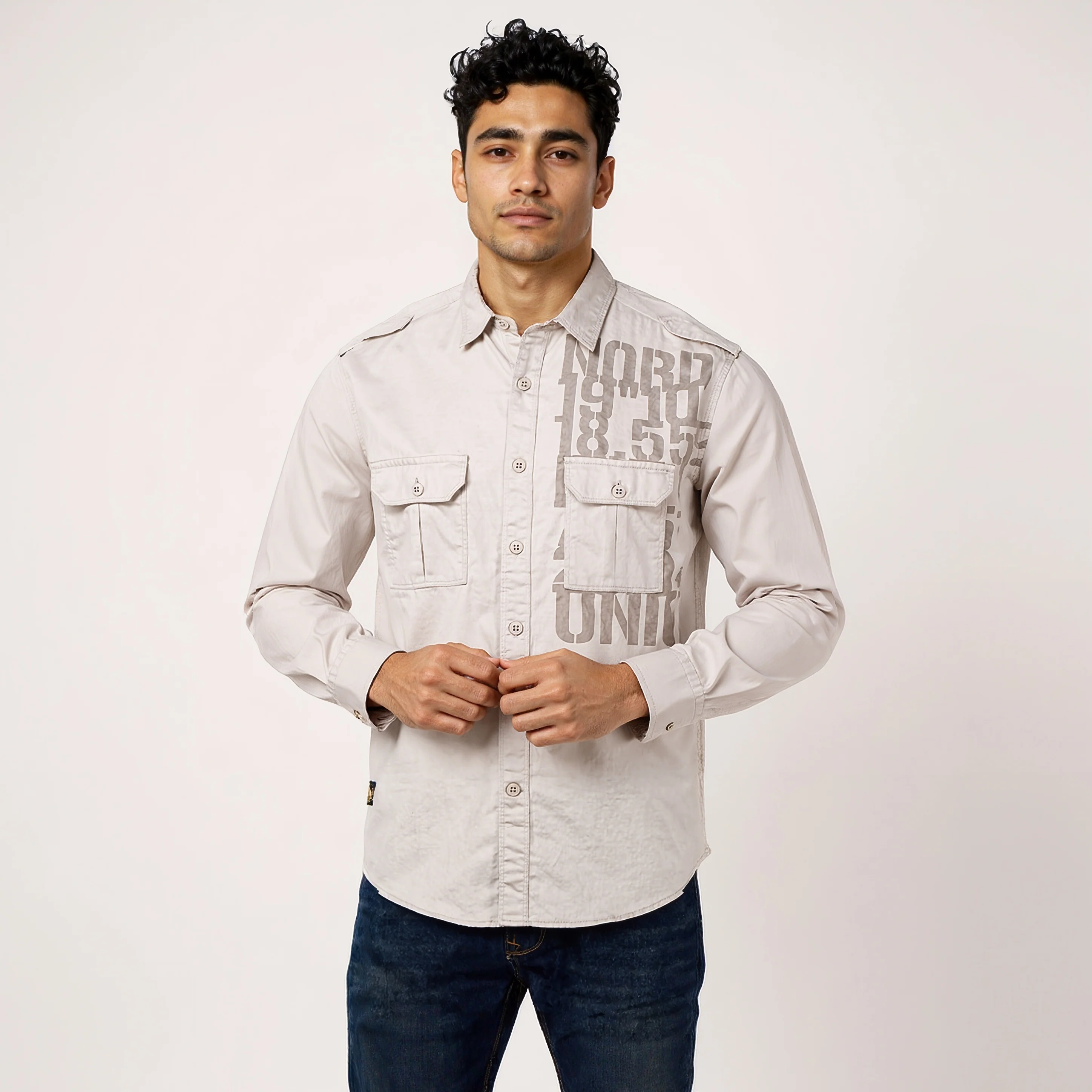 Cotton Printed Expedition Shirt - Image 6
