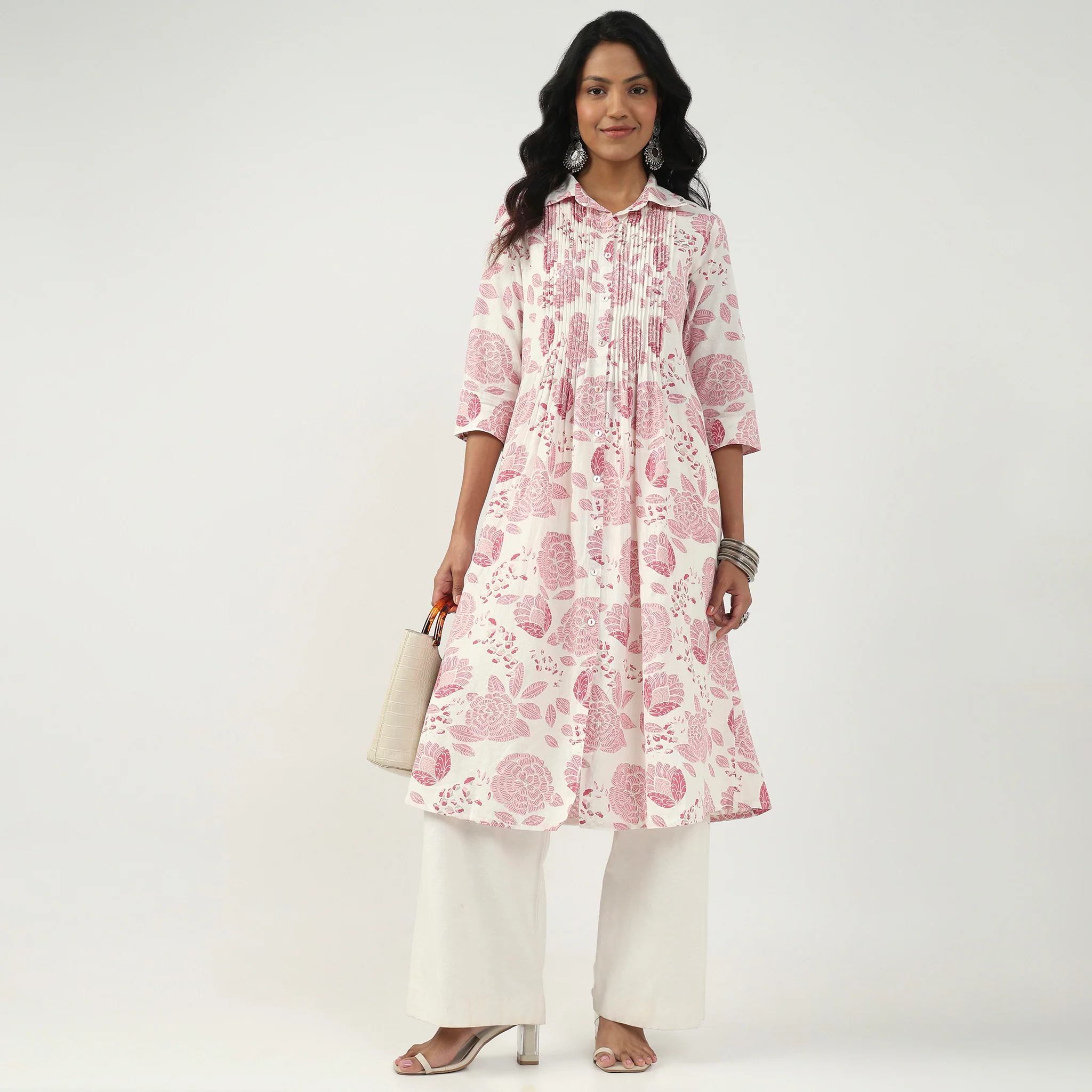 Cotton Printed Flared Kurta