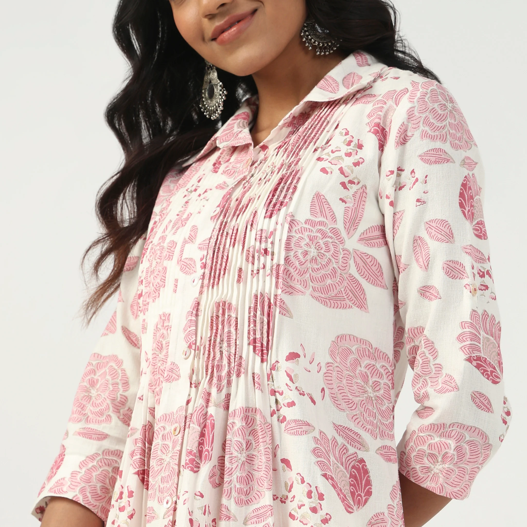 Cotton Printed Flared Kurta - Image 3