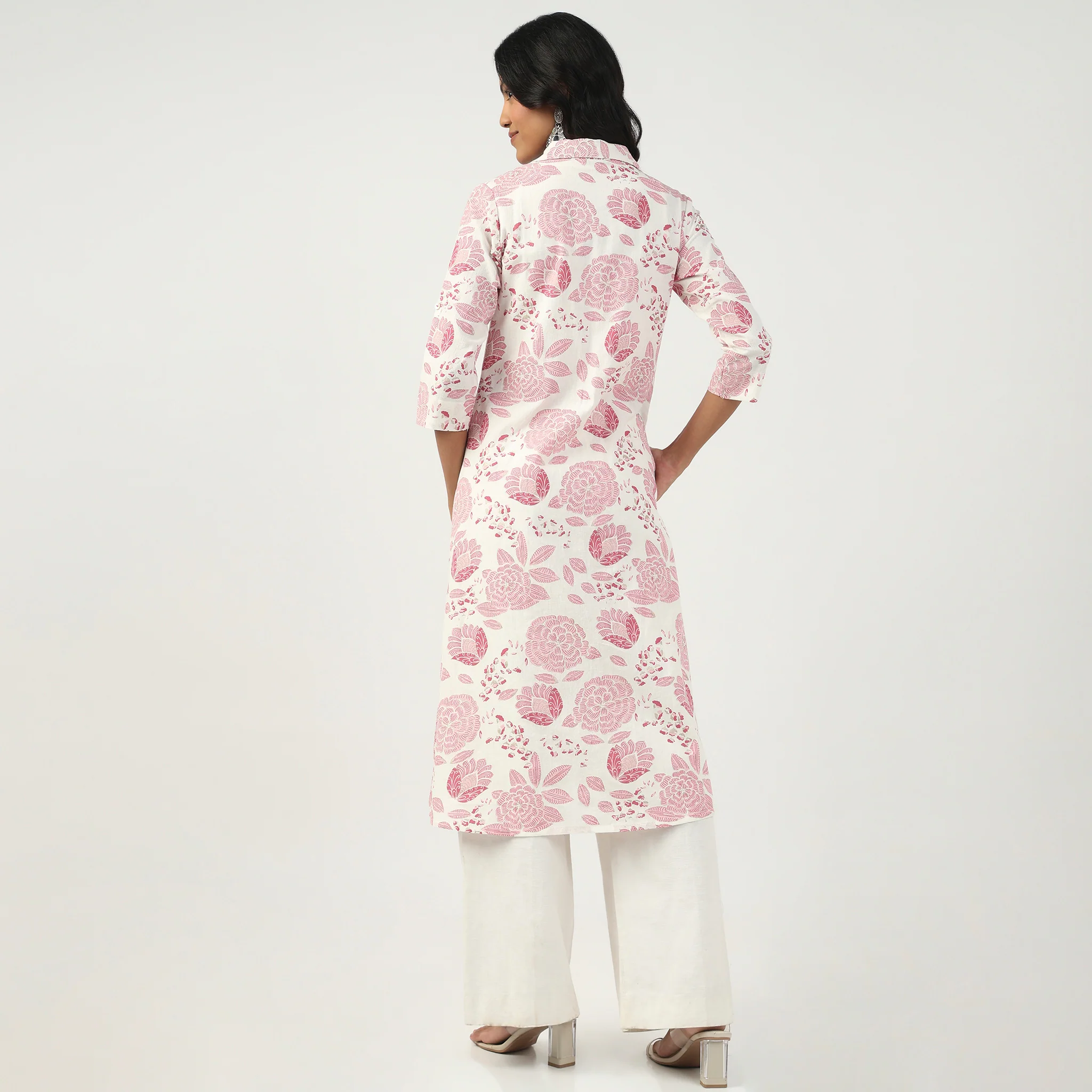 Cotton Printed Flared Kurta - Image 4