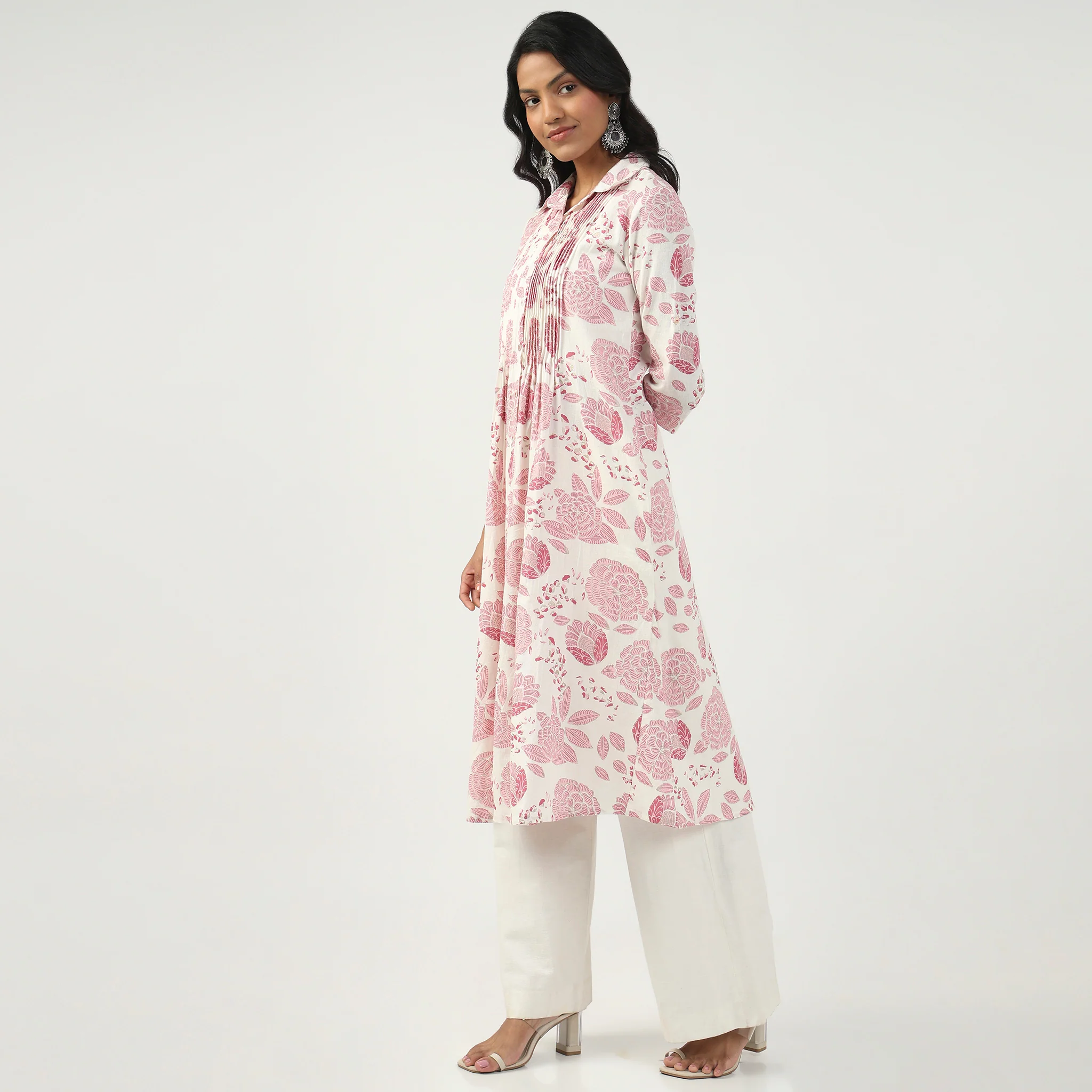 Cotton Printed Flared Kurta - Image 5