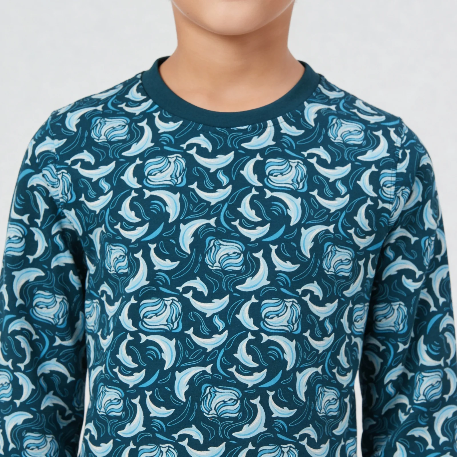 Boys Cotton Printed Crew Neck T-Shirt with Track Pant Sleepwear Set - Image 4