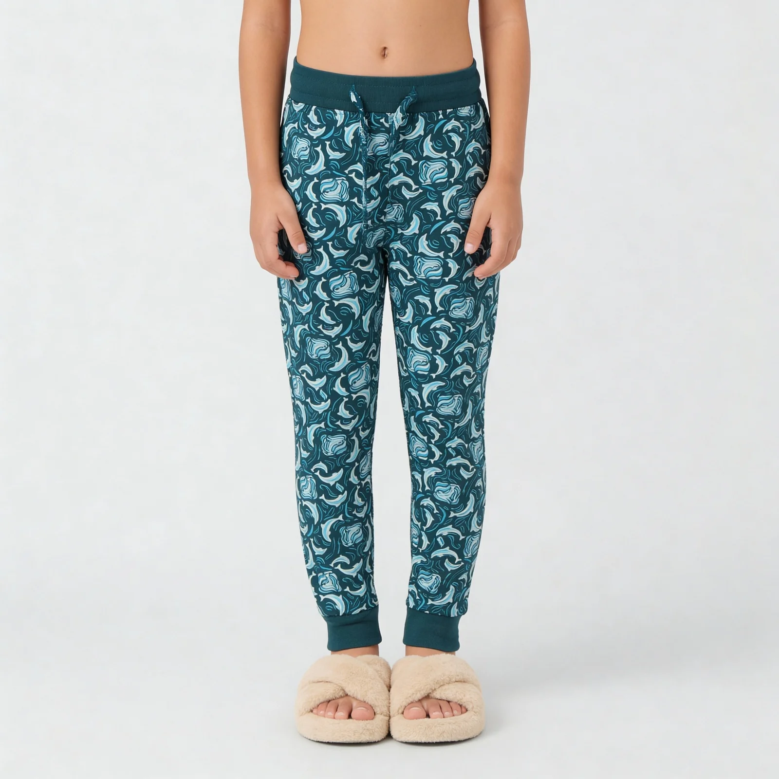 Boys Cotton Printed Crew Neck T-Shirt with Track Pant Sleepwear Set - Image 7
