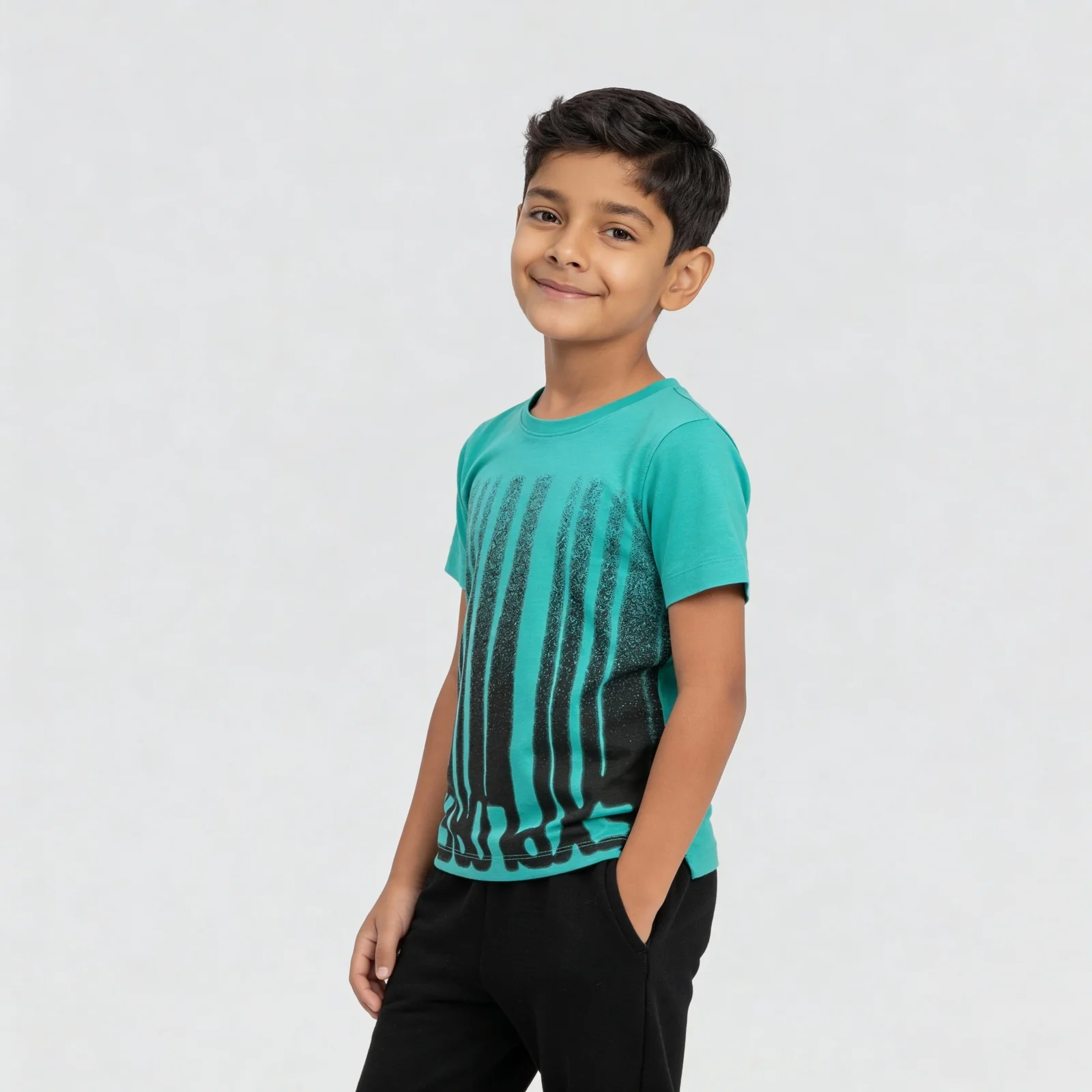 Boys Cotton Printed Crew Neck T-Shirt - Image 4