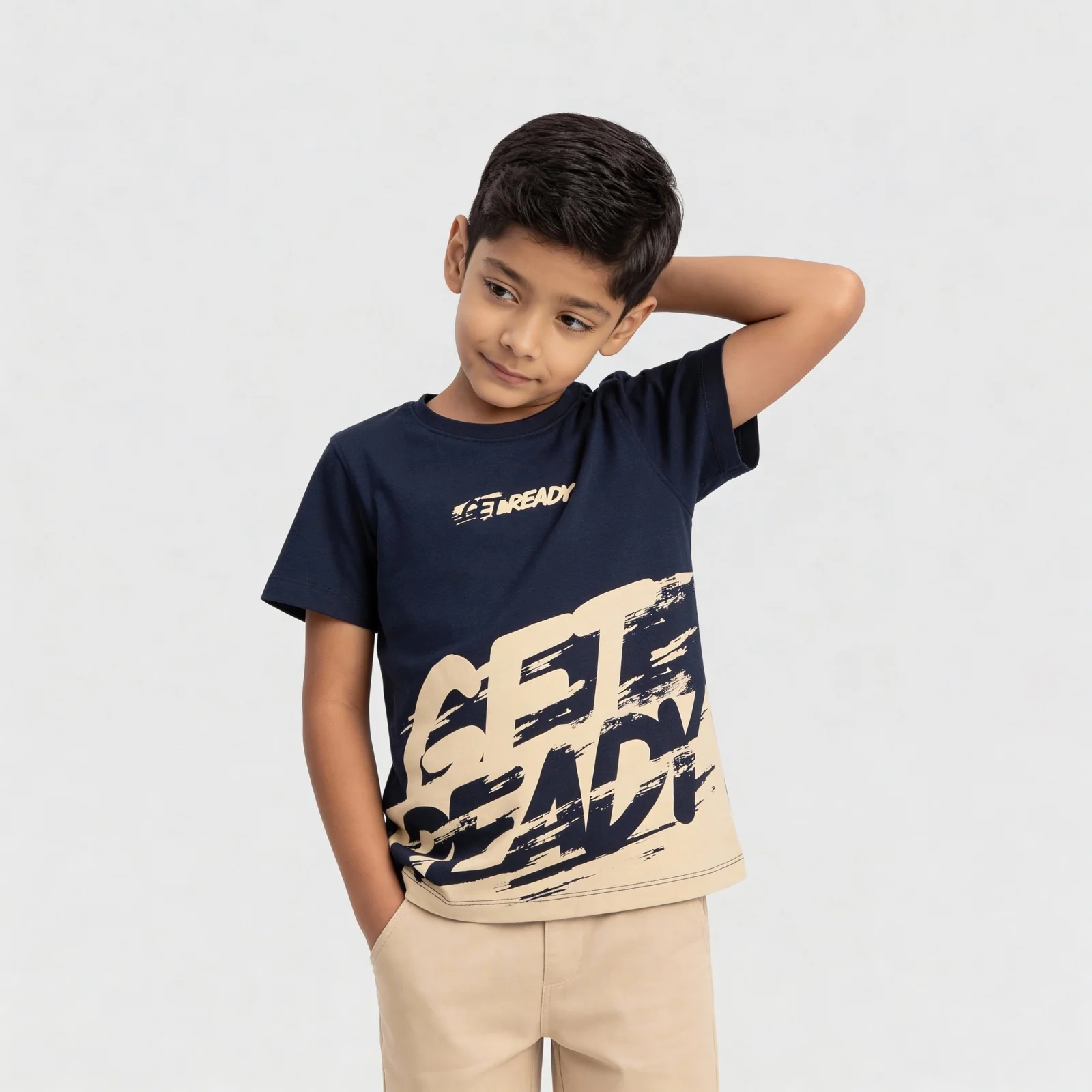 Boys Cotton Printed Crew Neck T-Shirt - Image 2