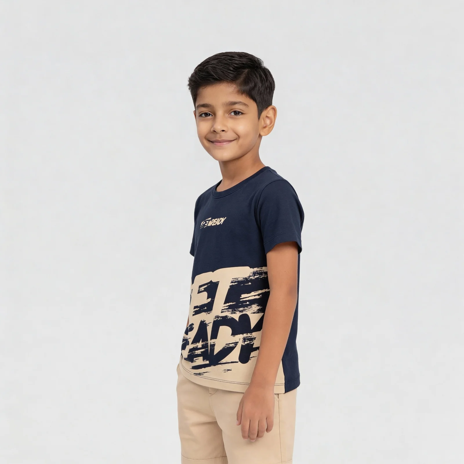 Boys Cotton Printed Crew Neck T-Shirt - Image 5