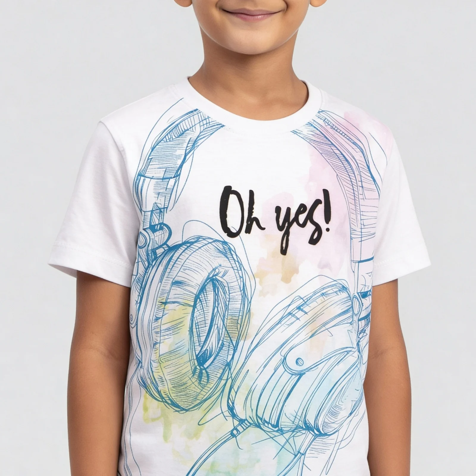 Boys Cotton Printed Crew Neck T-Shirt - Image 4