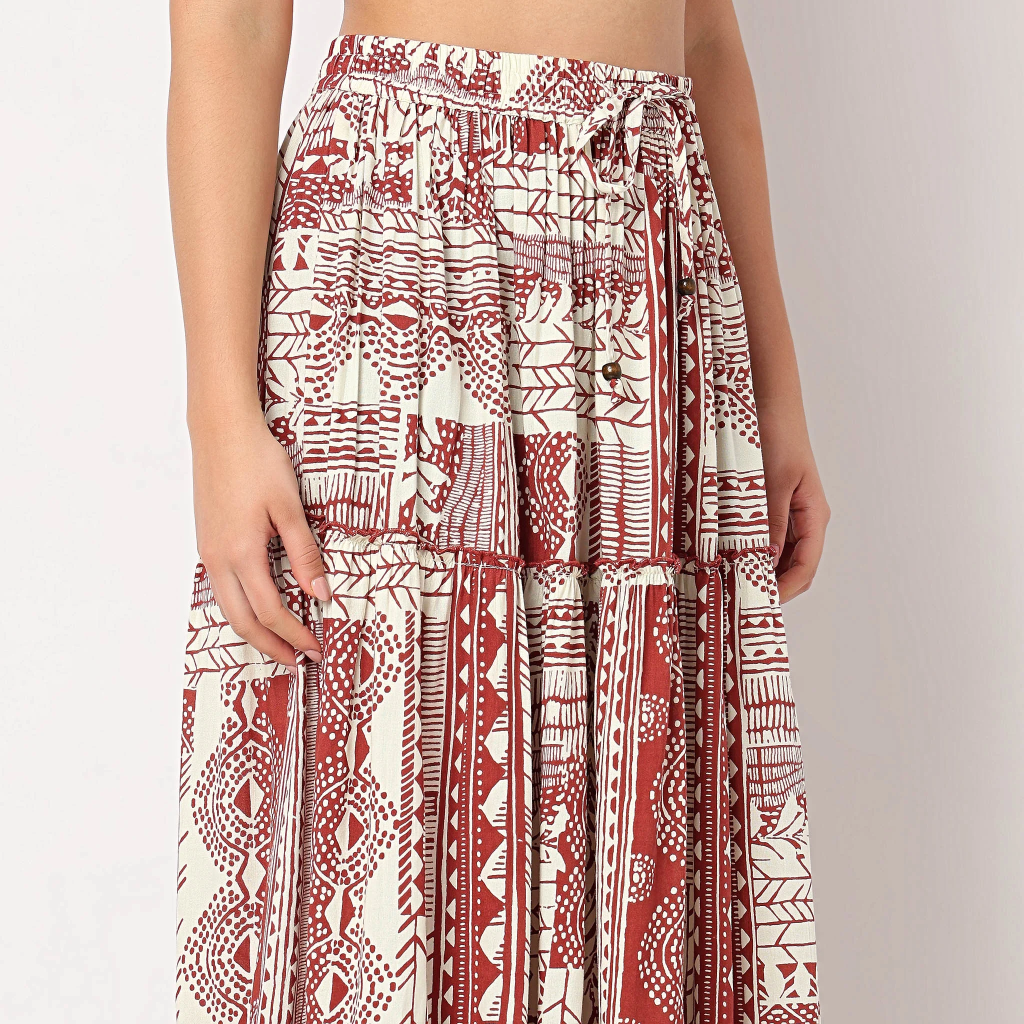Cotton Printed High Rise Skirt - Image 4