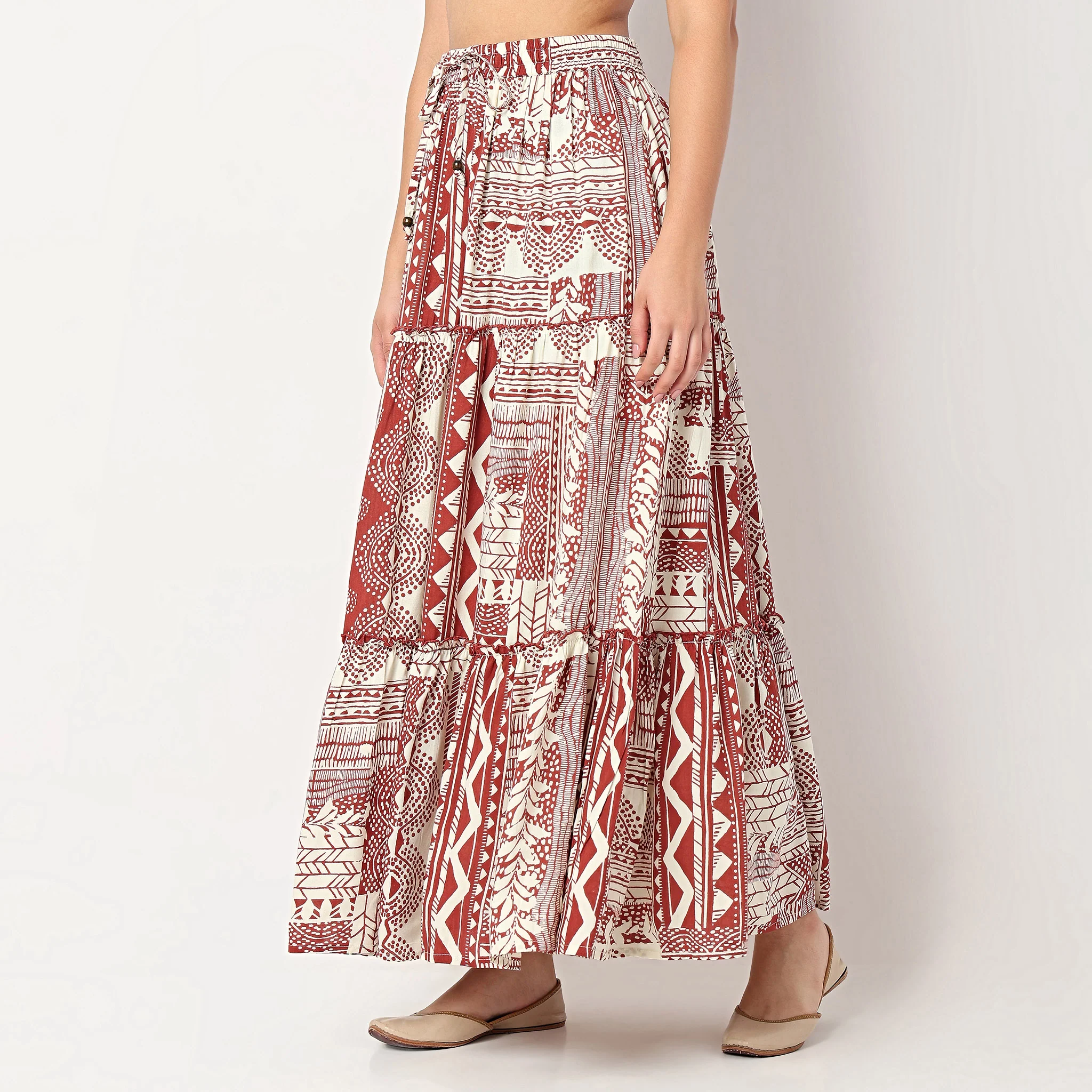 Cotton Printed High Rise Skirt - Image 5
