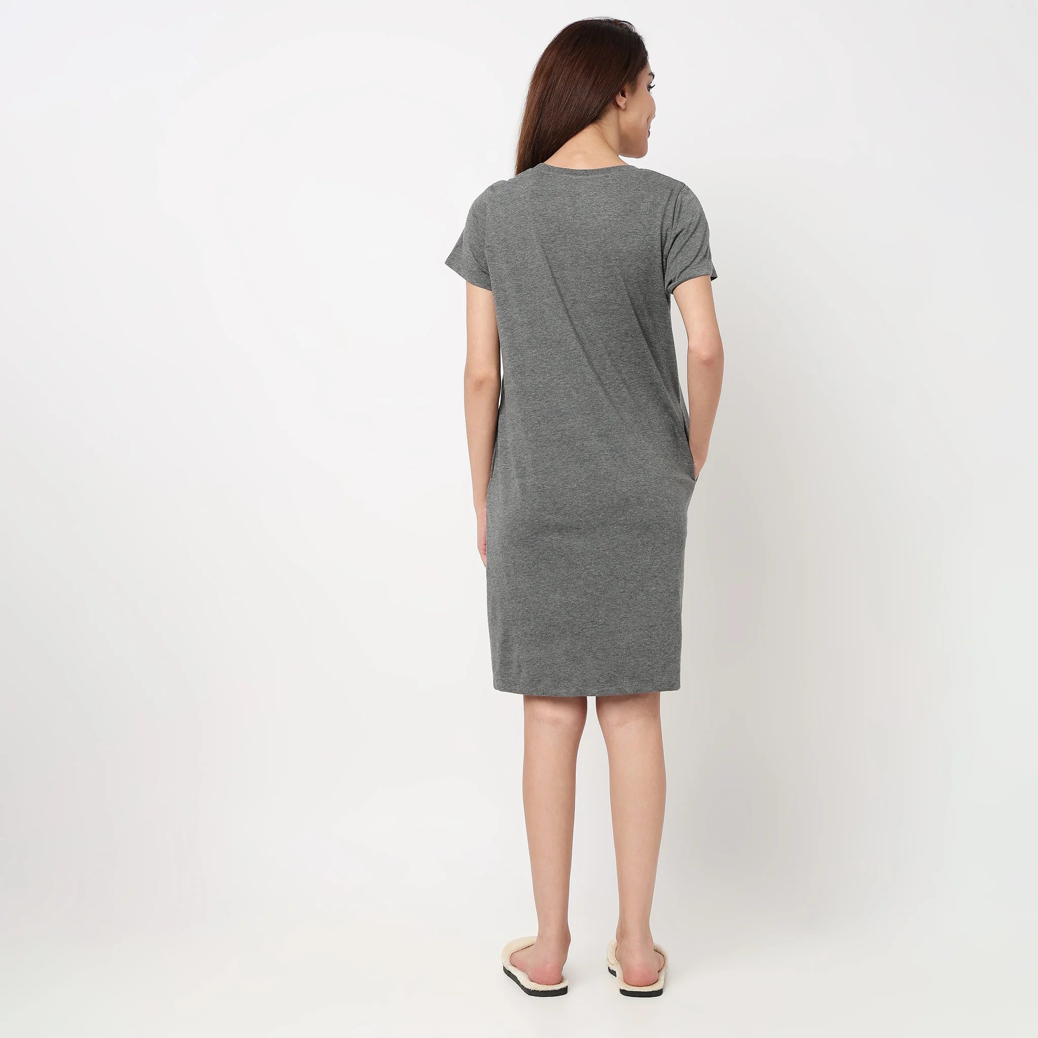 Cotton Printed Knee Length Gown - Image 3