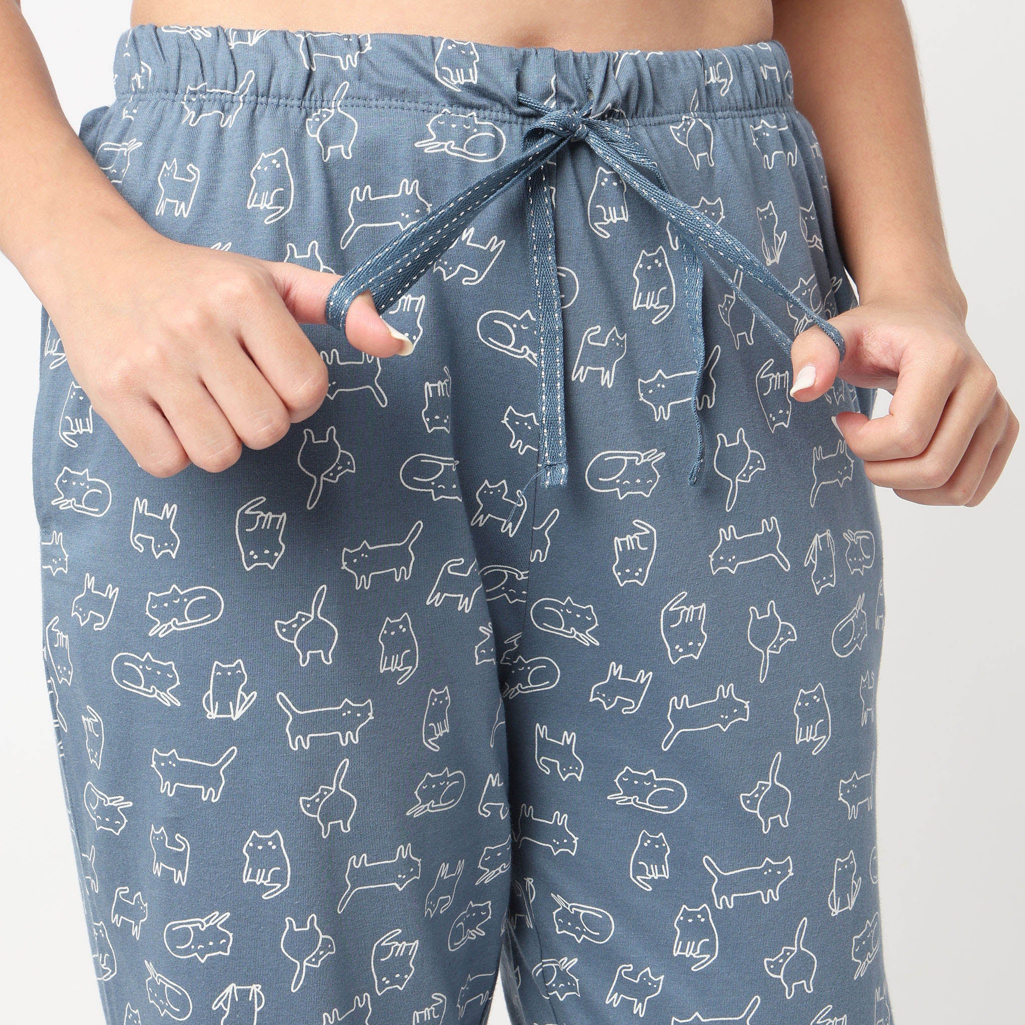 Cotton Printed Lounge Capris - Image 4