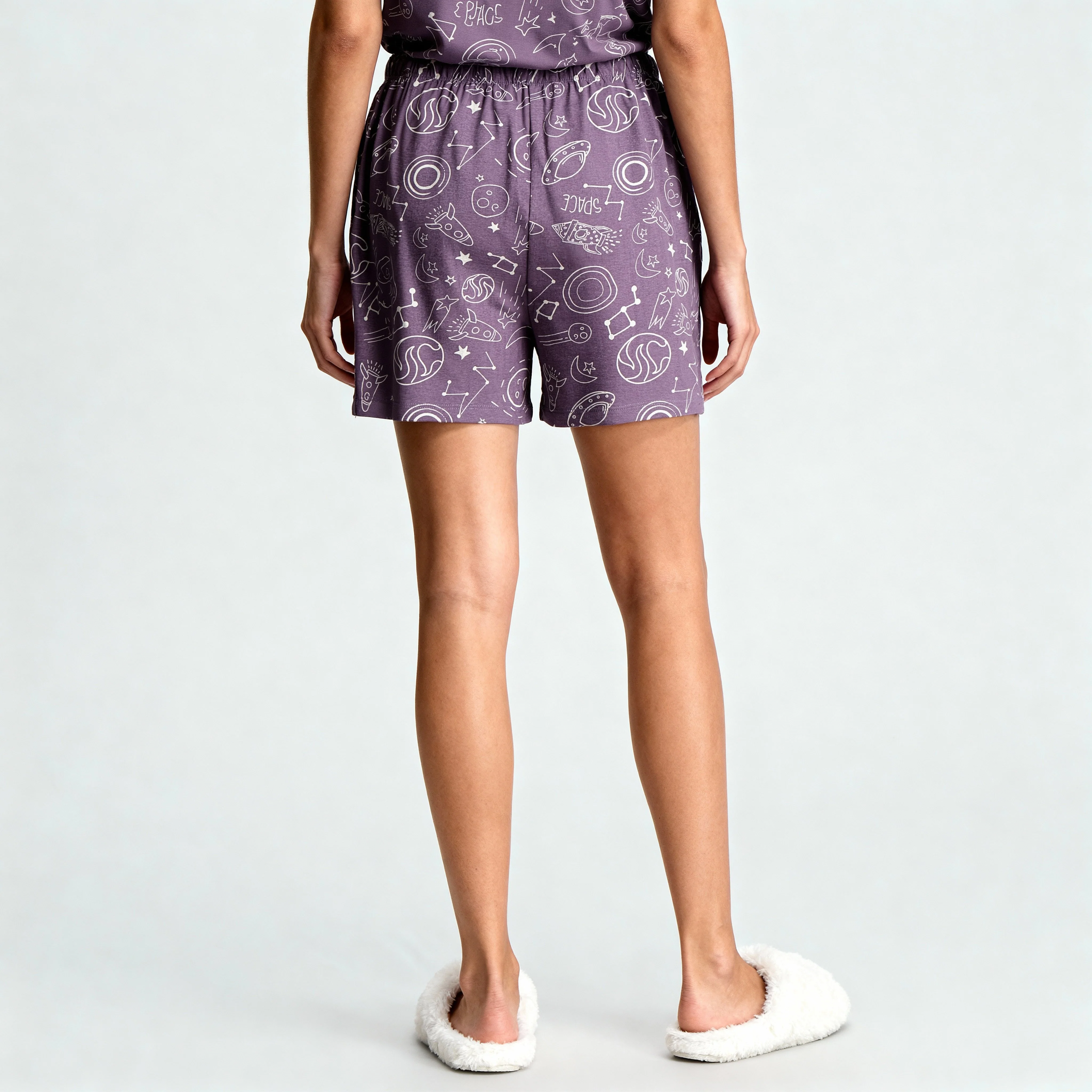 Cotton Printed Lounge Shorts - Image 3