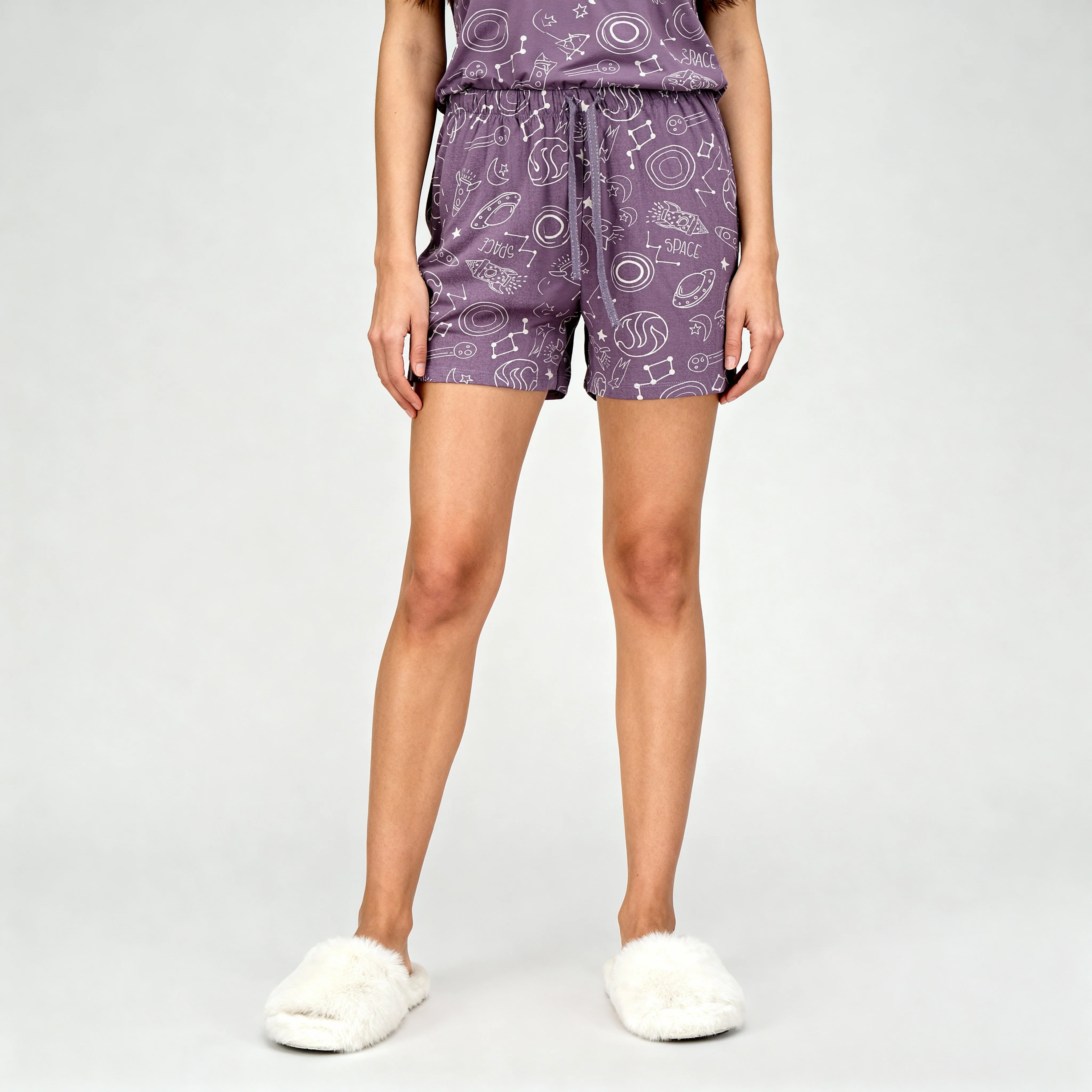 Cotton Printed Lounge Shorts - Image 5