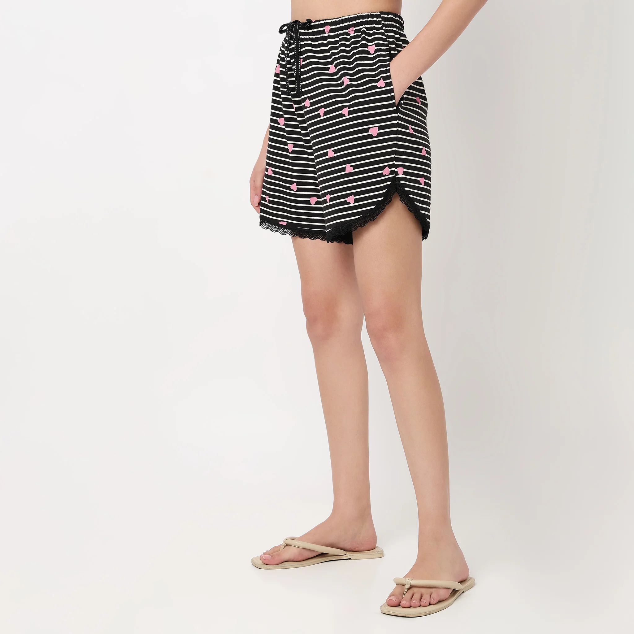 Cotton Printed Lounge Shorts - Image 5