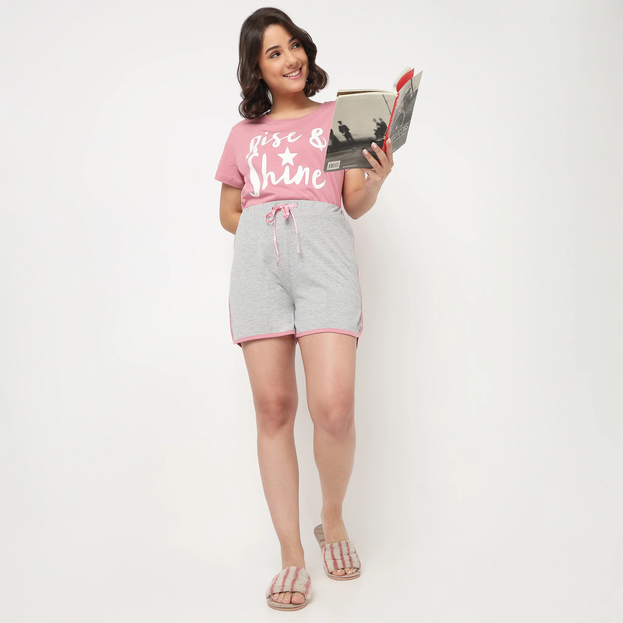 Cotton Printed Lounge Shorts