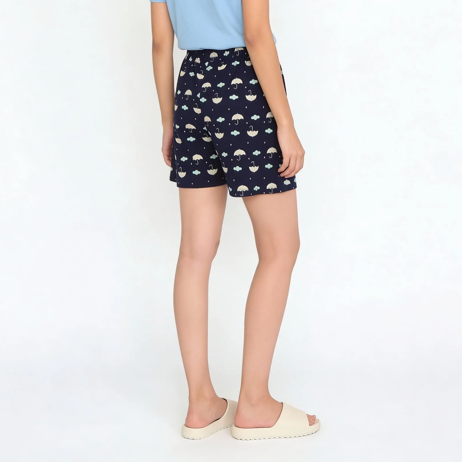 Cotton Printed Lounge Shorts - Image 3