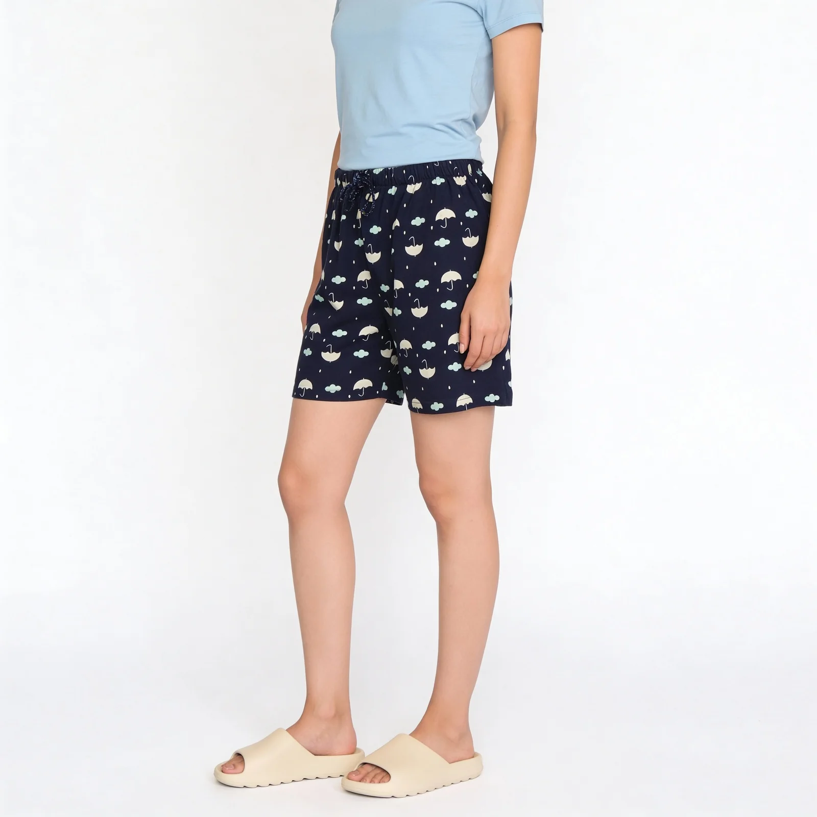 Cotton Printed Lounge Shorts - Image 5