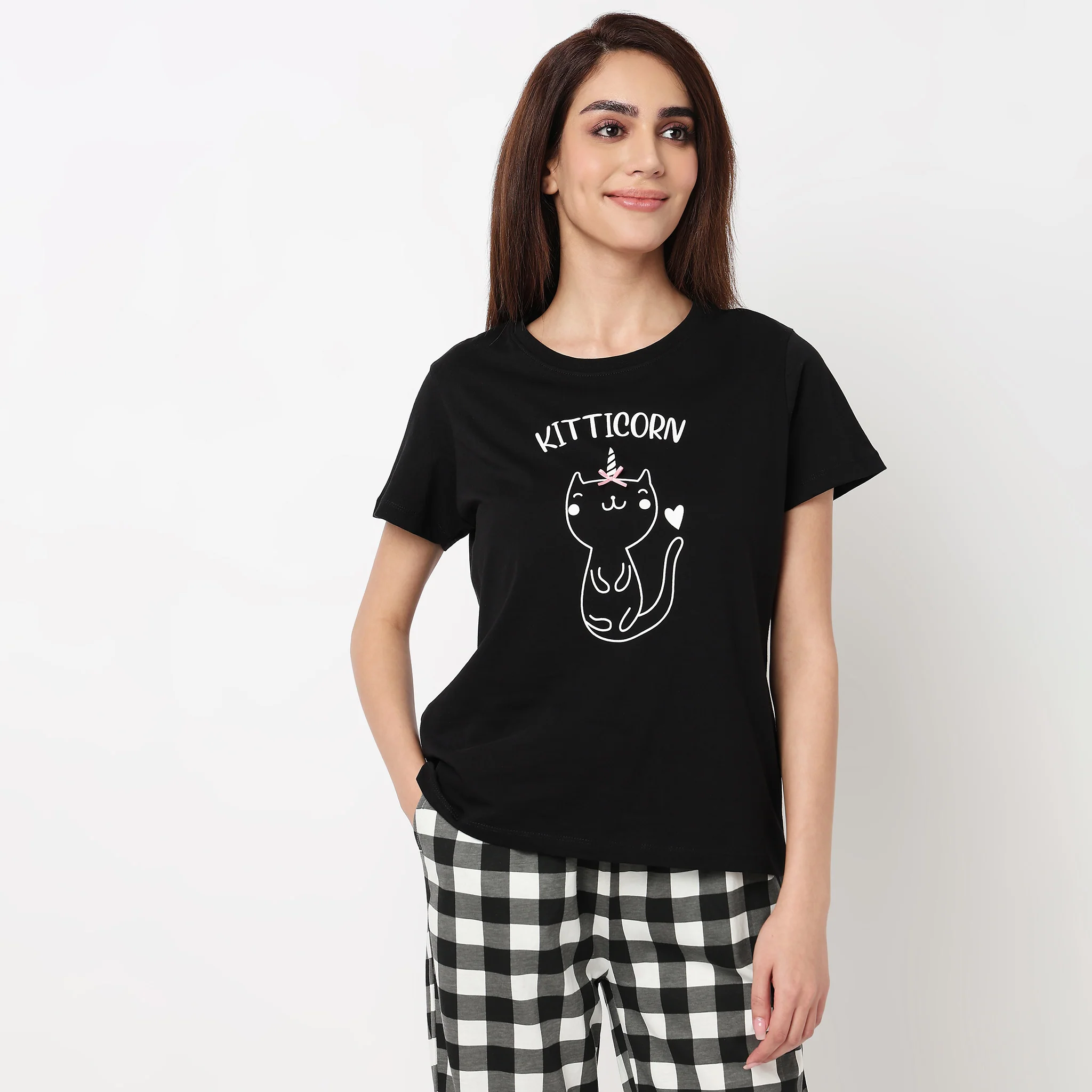 Cotton Printed Lounge T-Shirt - Image 2