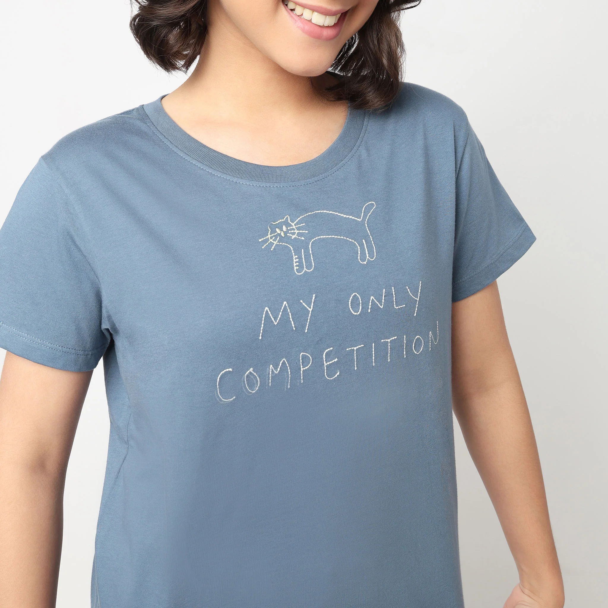 Cotton Printed Lounge T-Shirt - Image 4