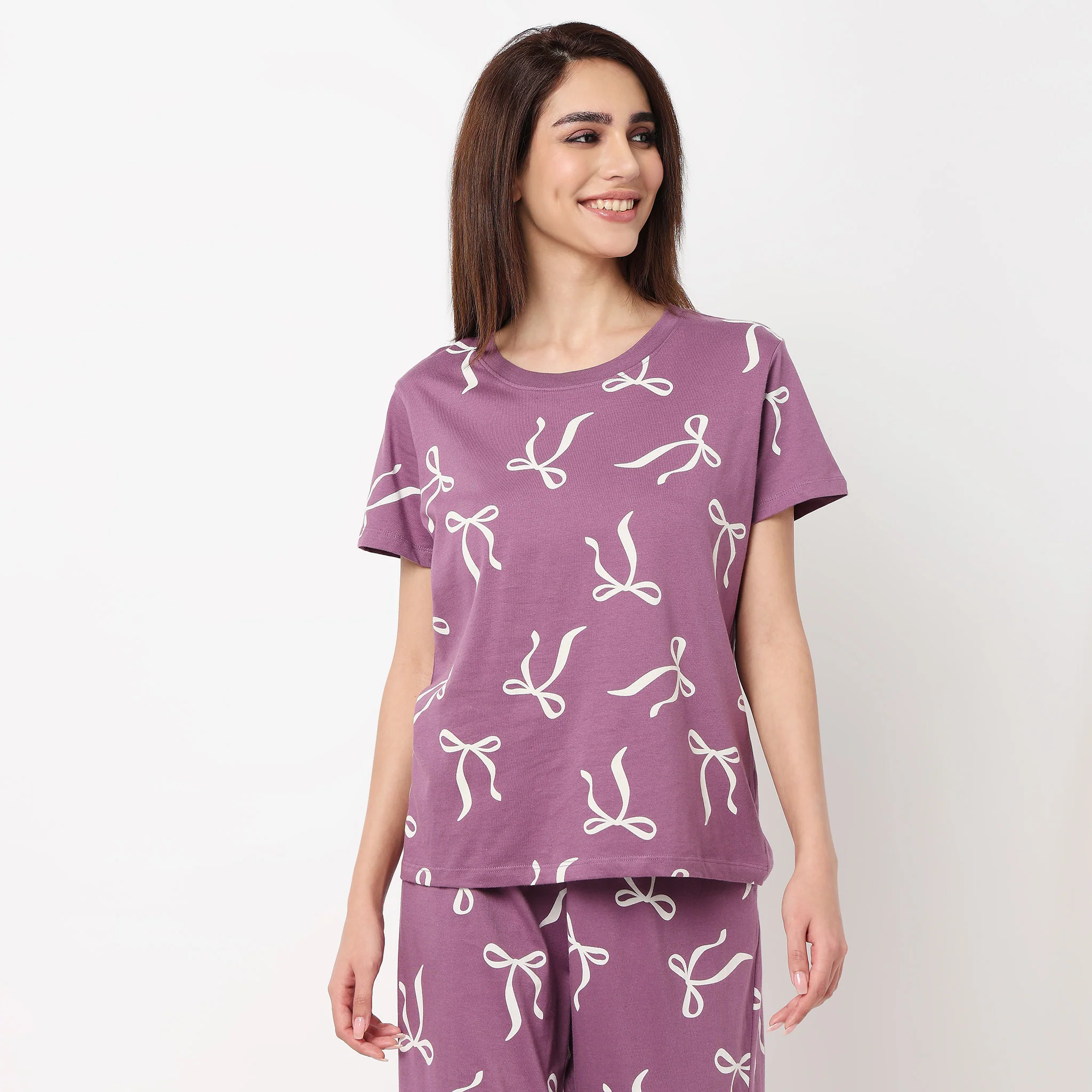 Cotton Printed Lounge T-Shirt - Image 2