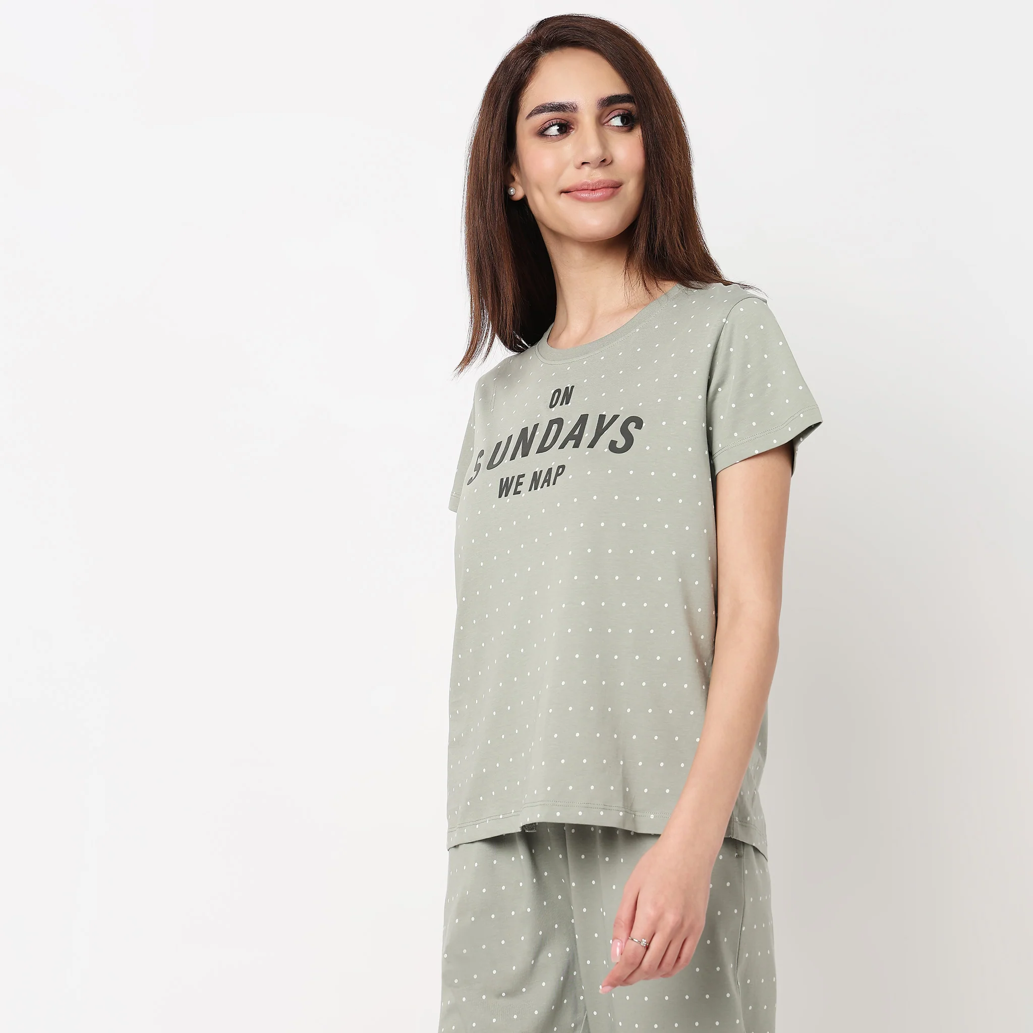 Cotton Printed Lounge T-Shirt - Image 5