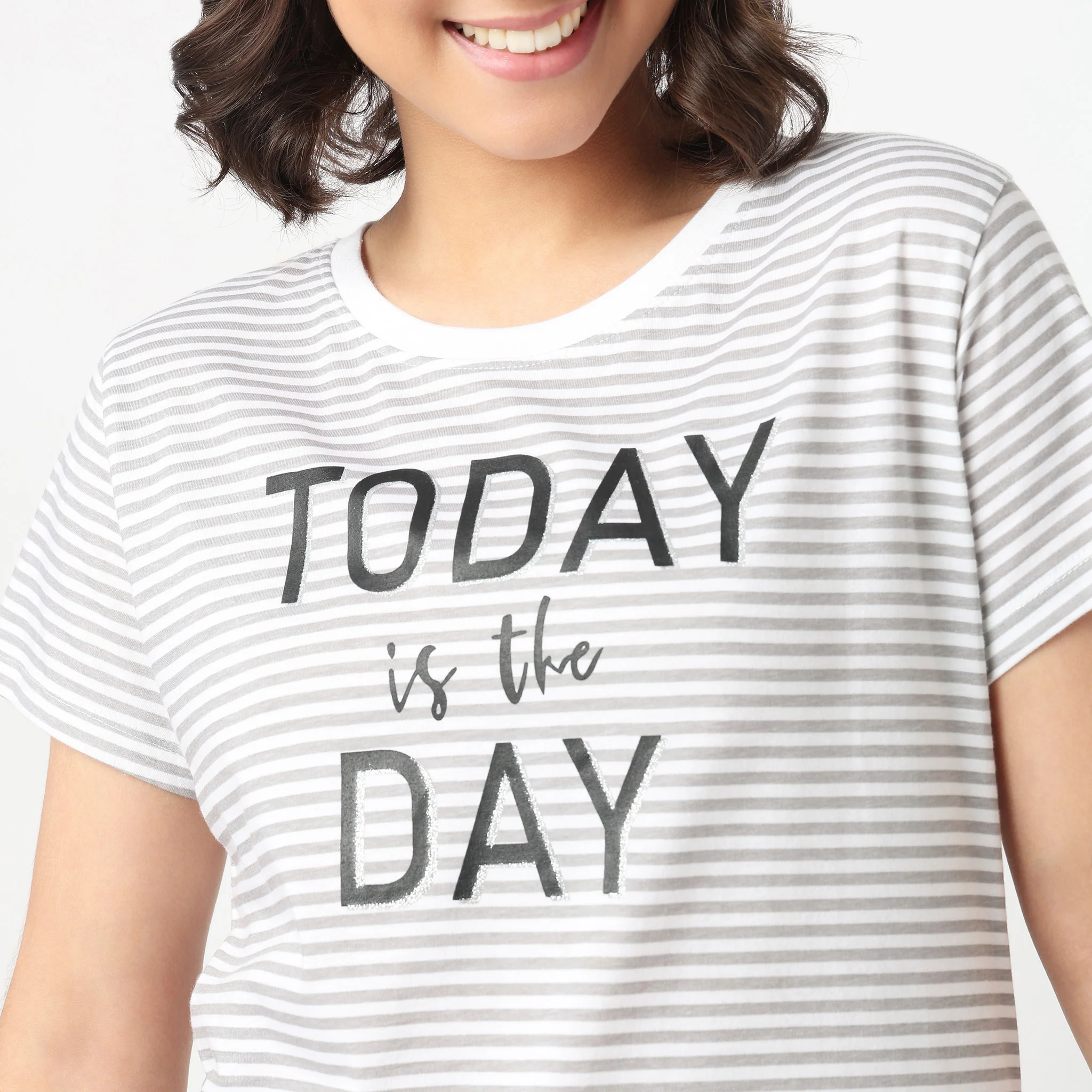 Cotton Printed Lounge T-Shirt - Image 4