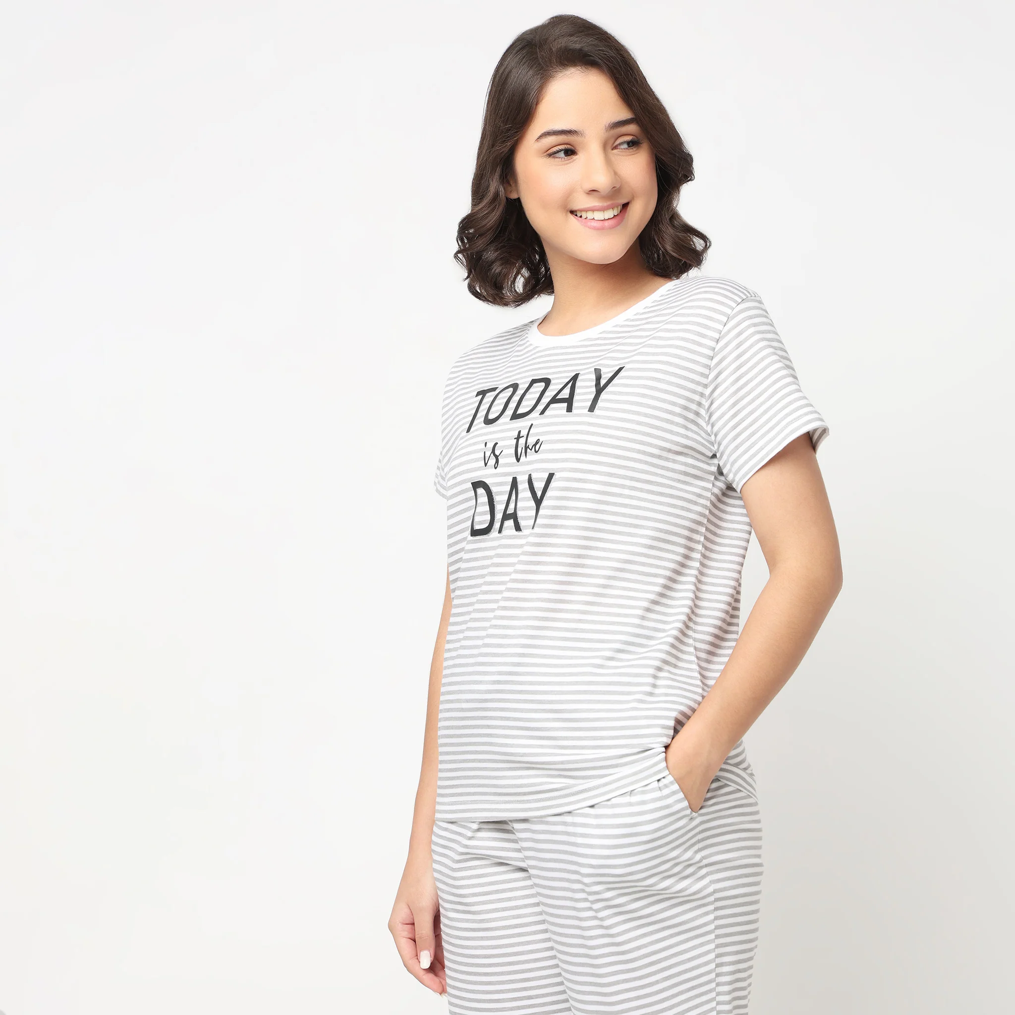 Cotton Printed Lounge T-Shirt - Image 5