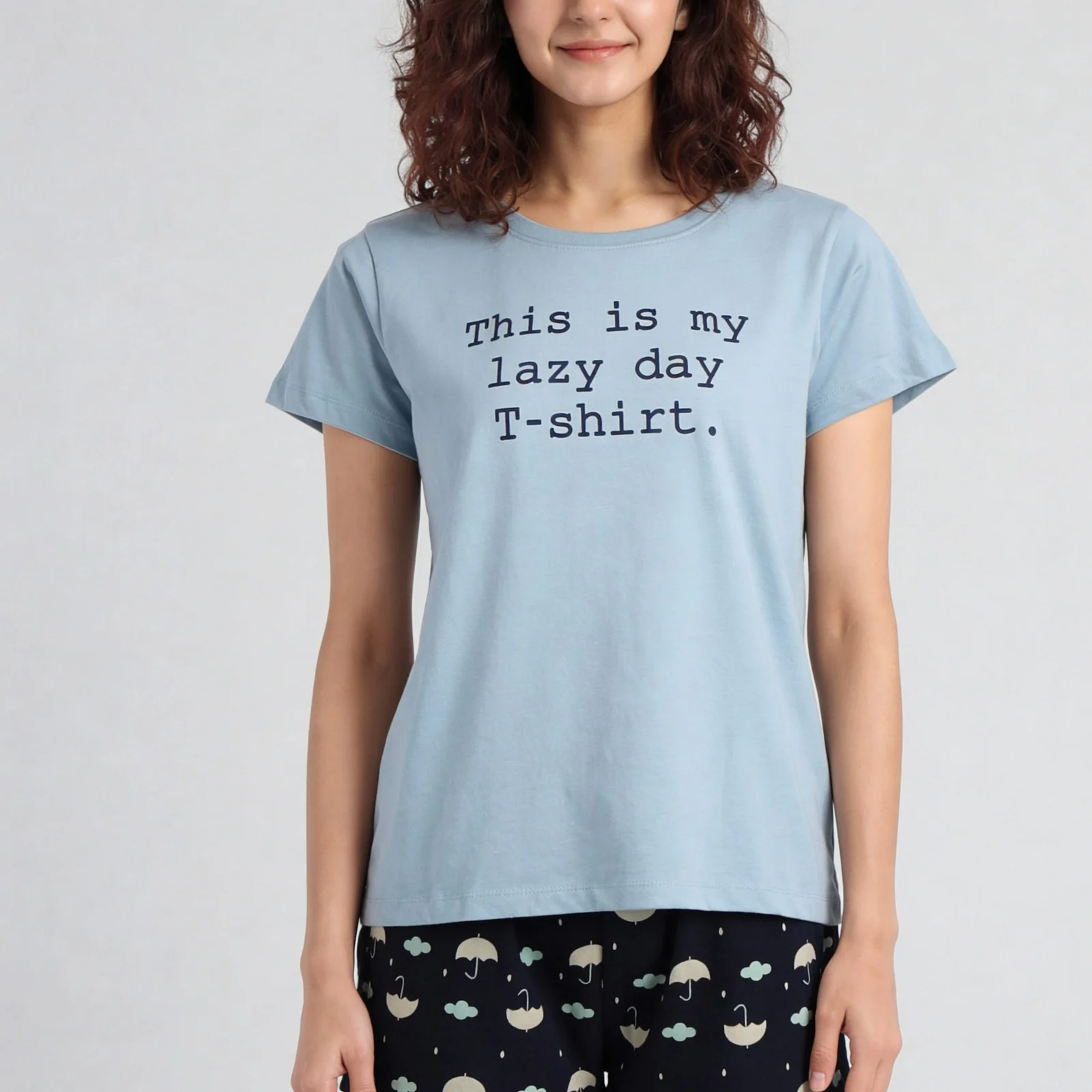 Cotton Printed Lounge T-Shirt - Image 4