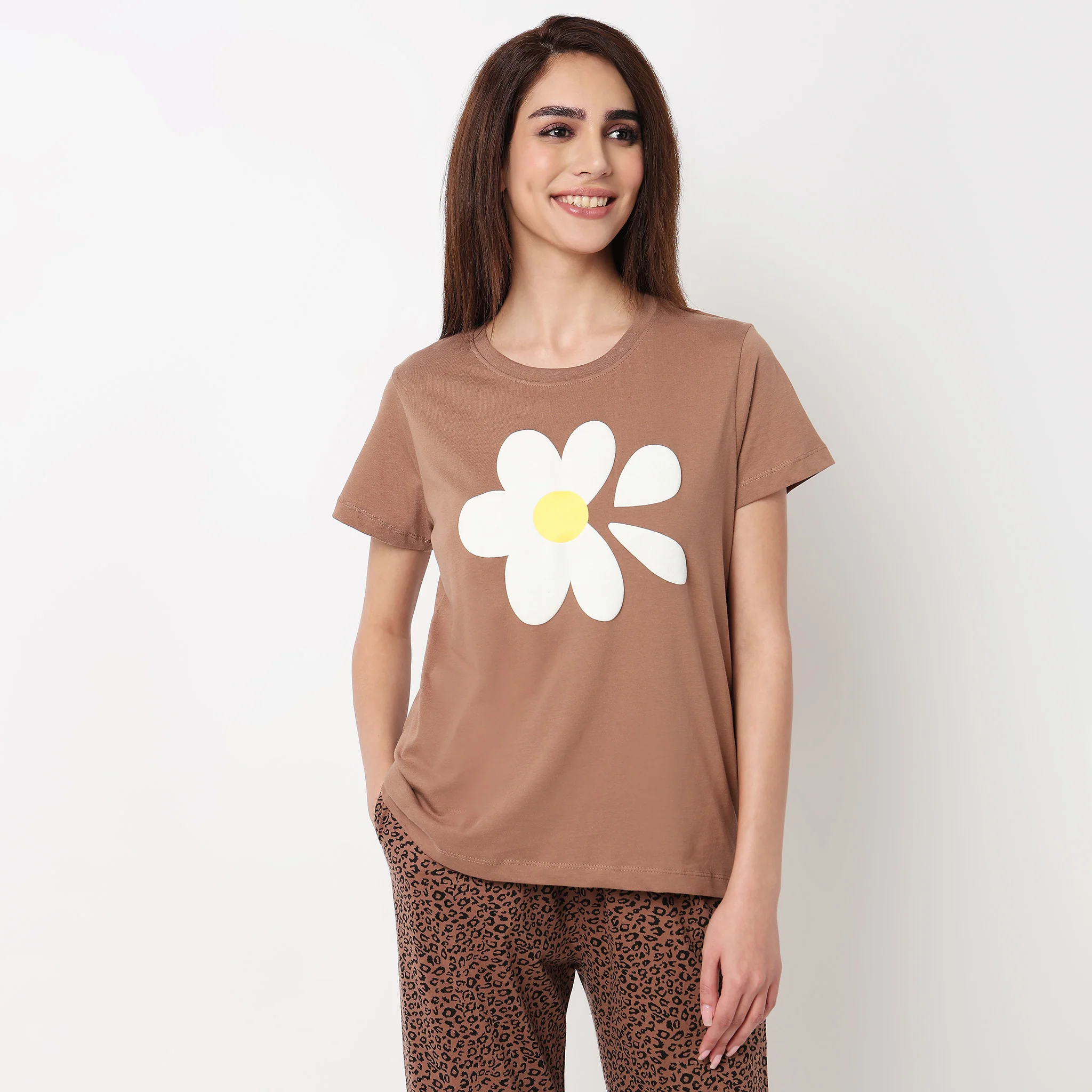 Cotton Printed Lounge T-Shirt - Image 2
