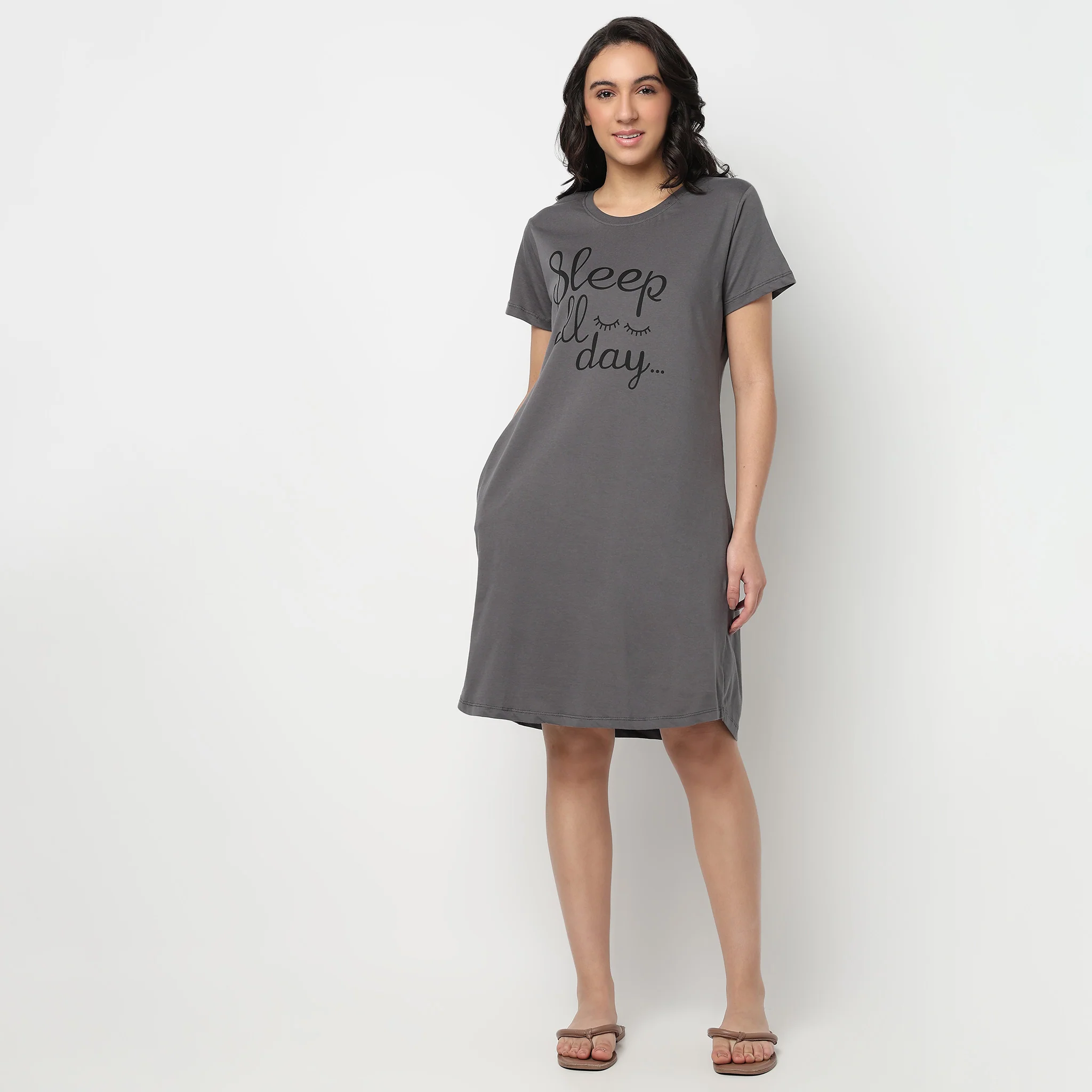 Cotton Printed Short Gown - Image 2