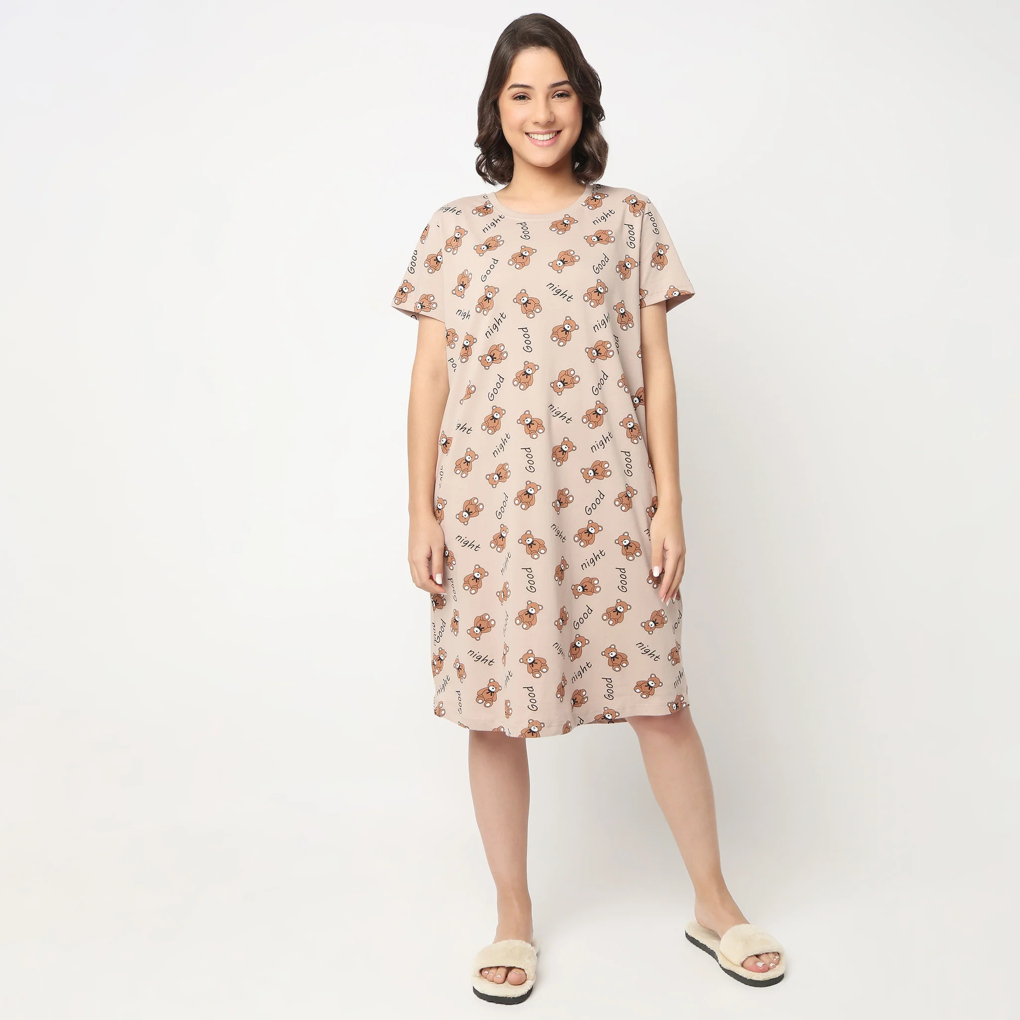 Cotton Printed Short Gown - Image 2