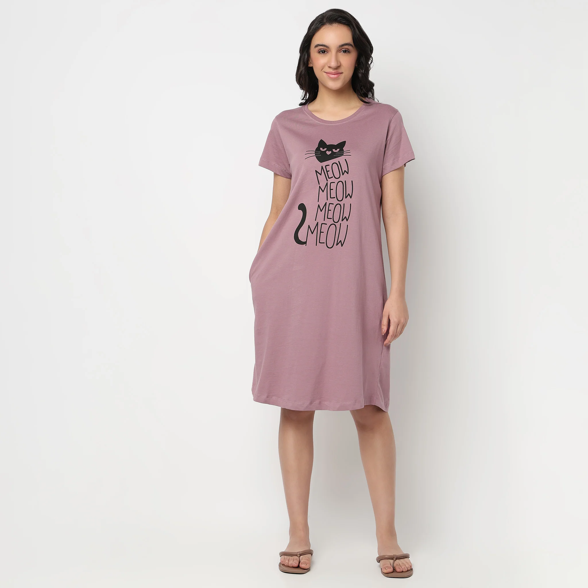 Cotton Printed Short Gown - Image 2