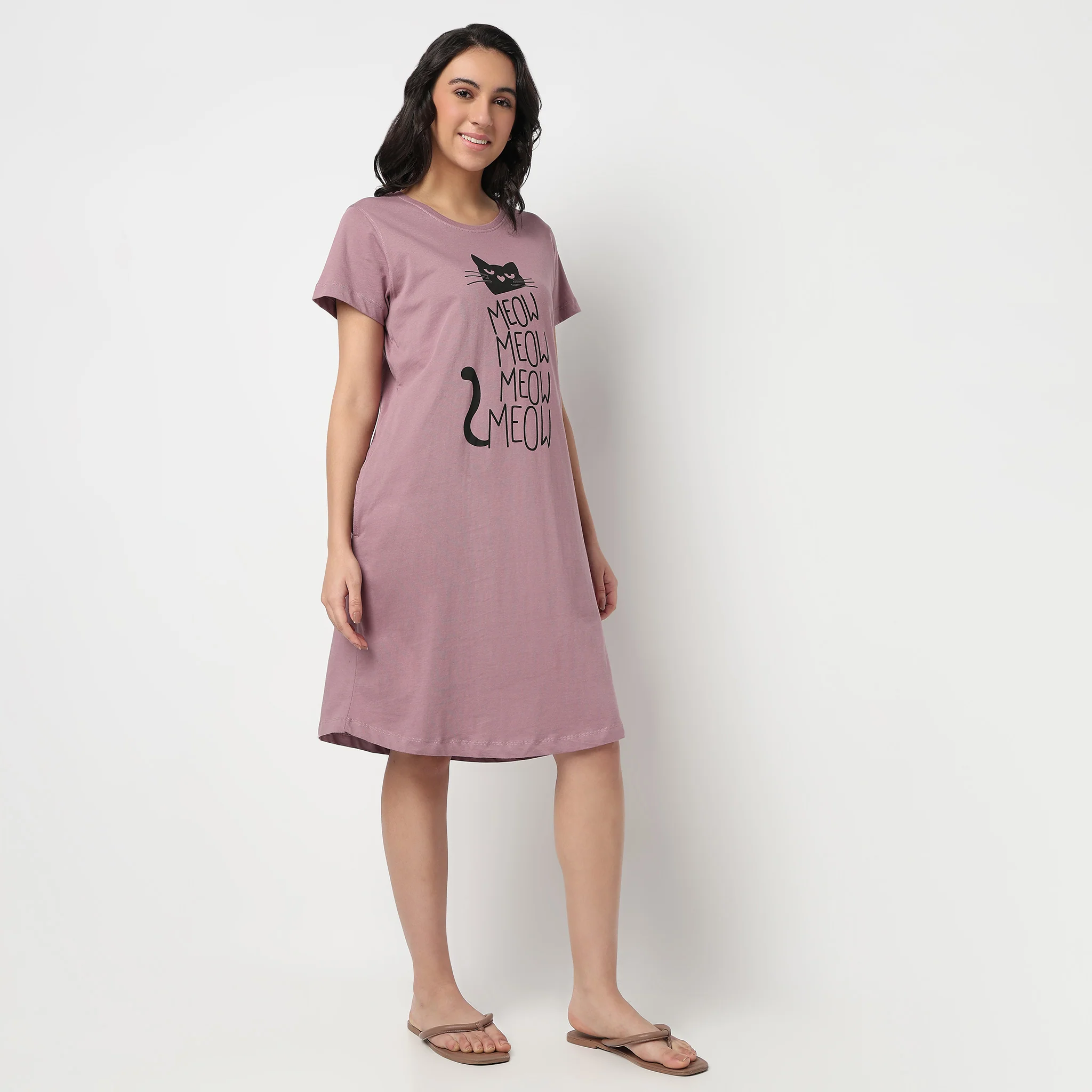 Cotton Printed Short Gown - Image 5