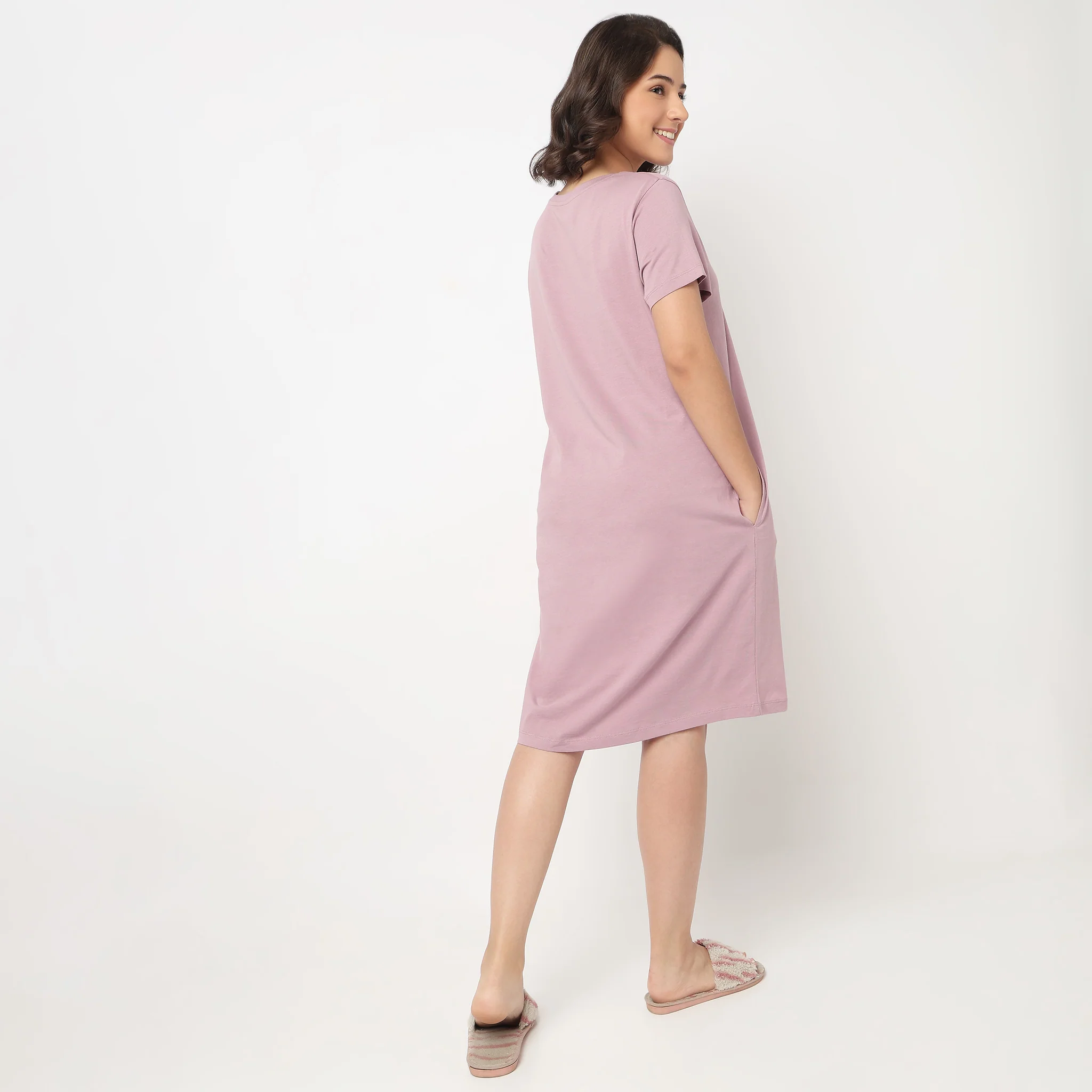 Cotton Printed Short Gown - Image 3
