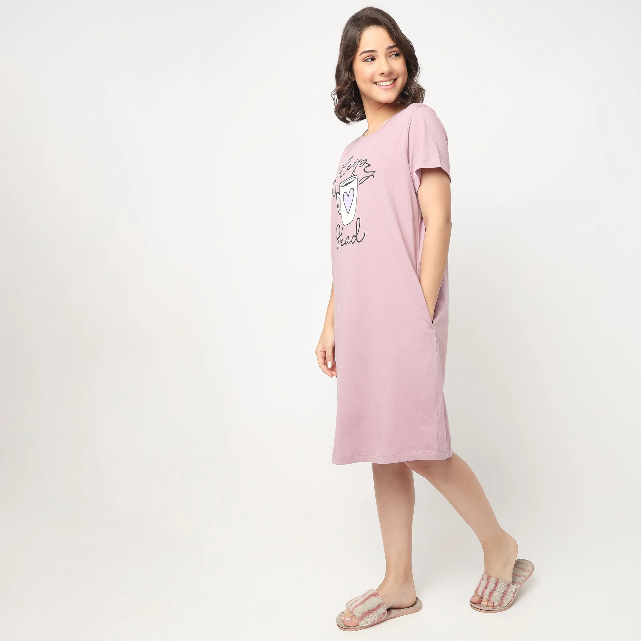 Cotton Printed Short Gown - Image 5