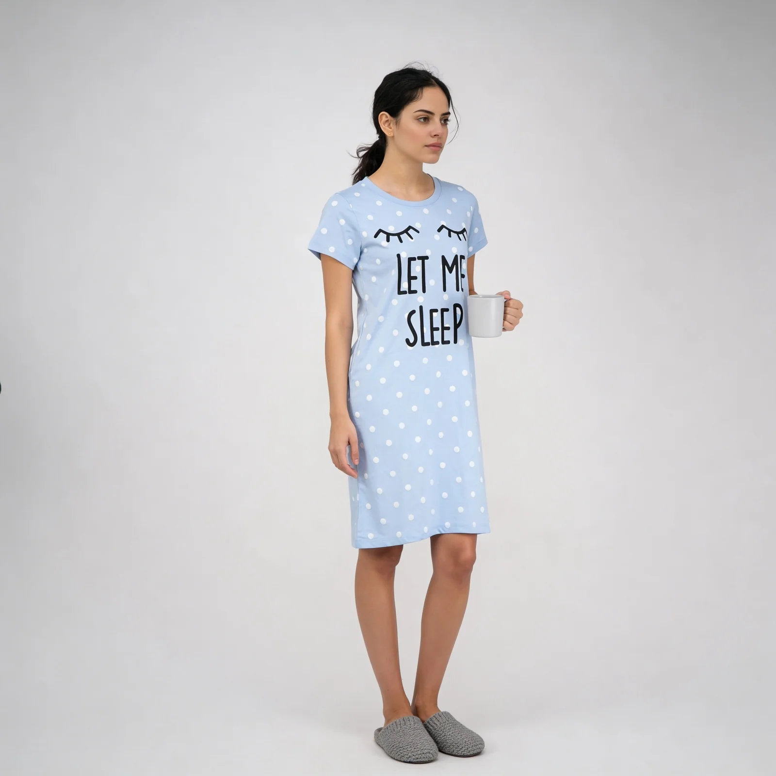 Cotton Printed Short Gown