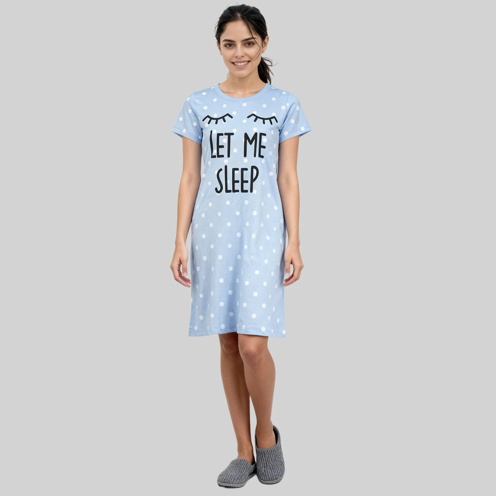 Cotton Printed Short Gown - Image 2