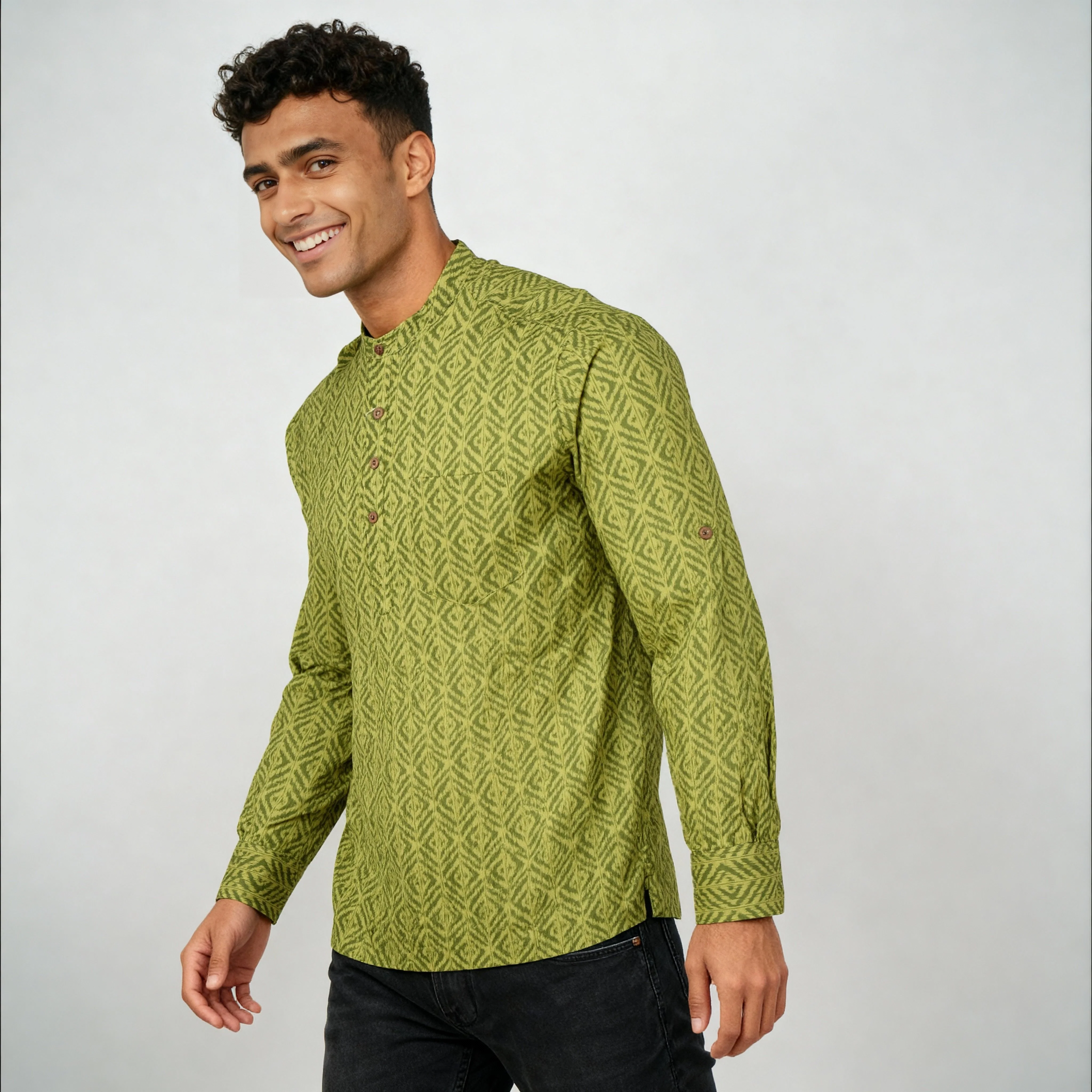 Cotton Printed Short Kurta - Image 5