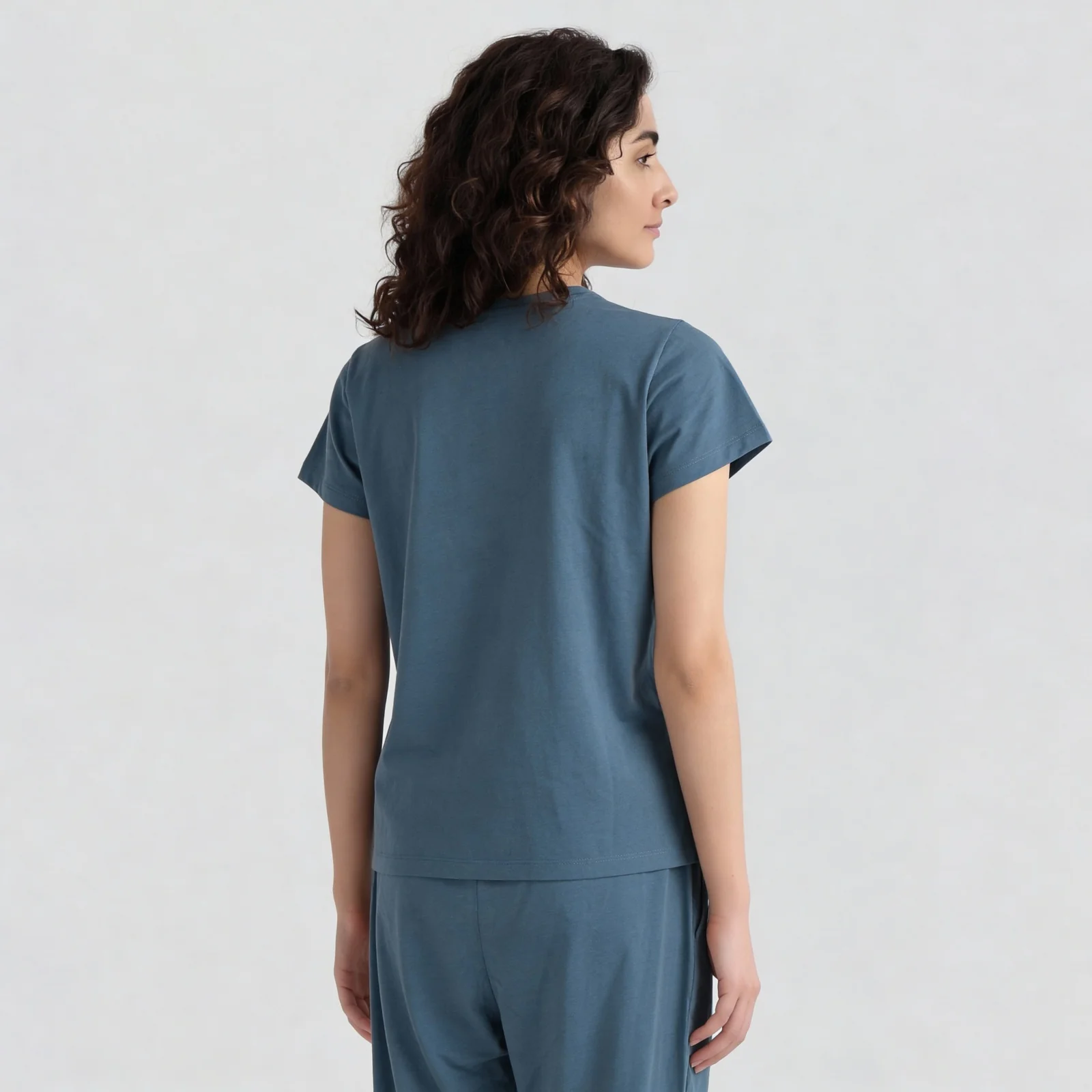 Cotton Graphic Crew Neck Lounge T-Shirt - Image 3
