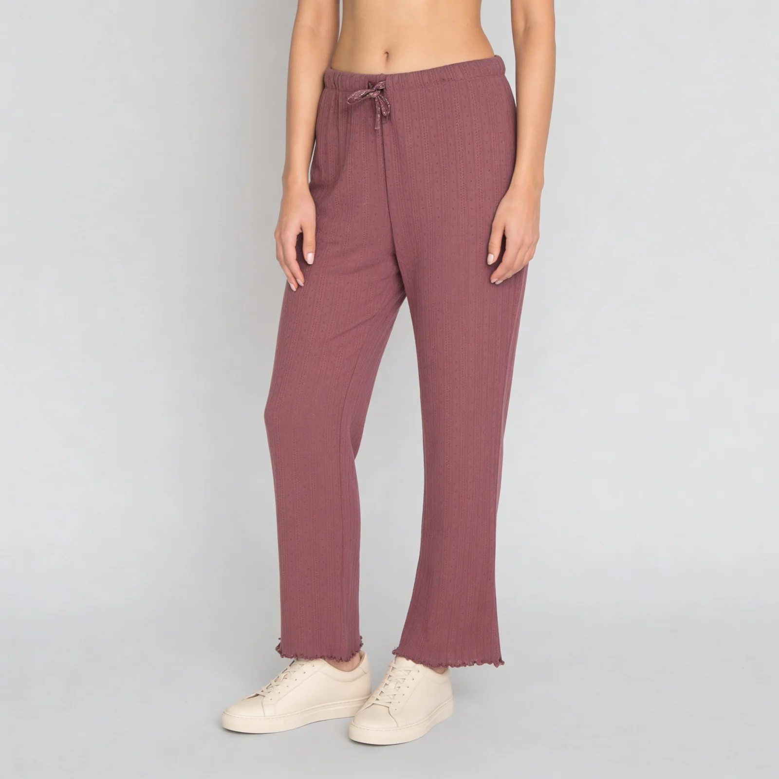 Cotton Textured Cop Top with Pyjama Sleepwear Set - Image 2