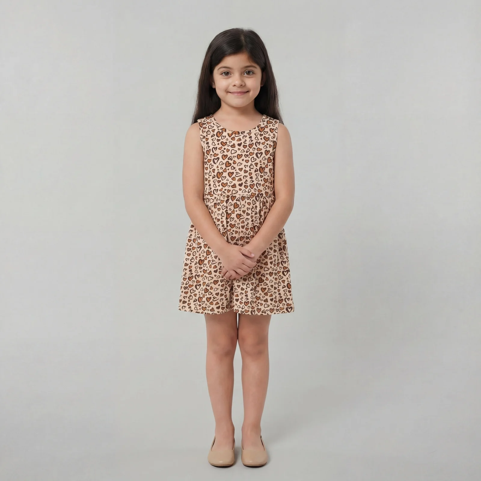 Girls Cotton Printed Sleeveless Frock