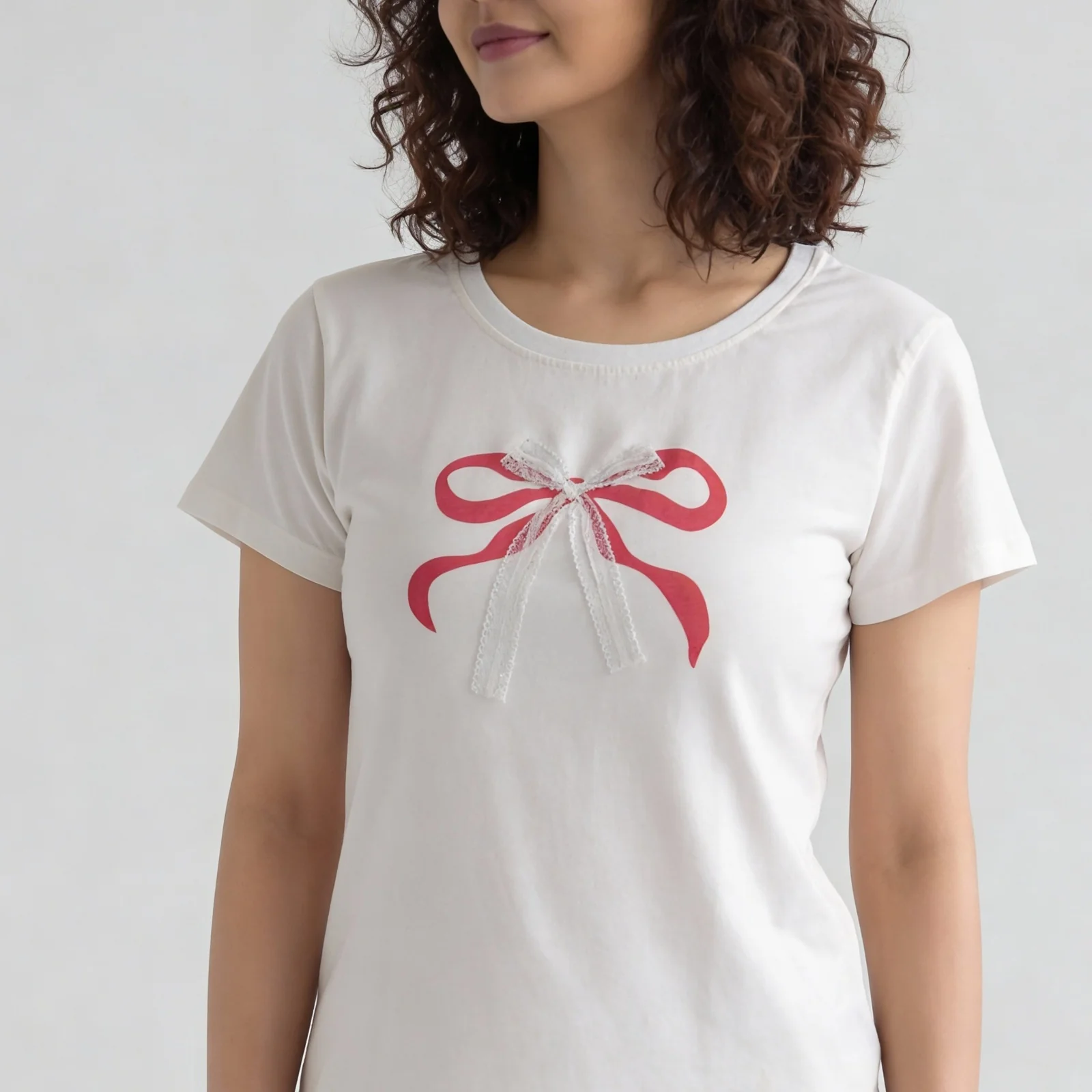 Cotton Printed Straight Lounge T-Shirt - Image 4