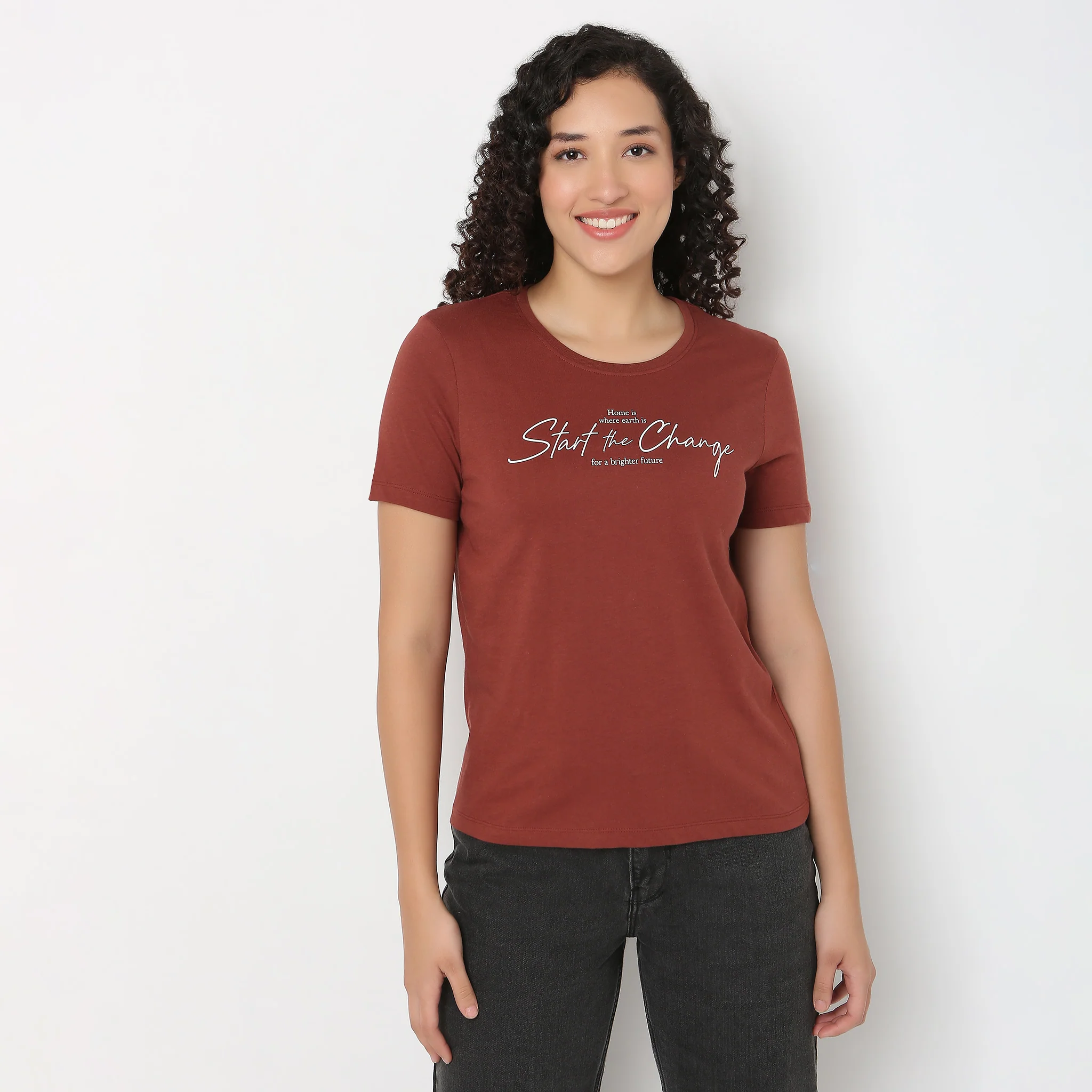 Printed Cotton Crew Neck T-Shirt - Image 2