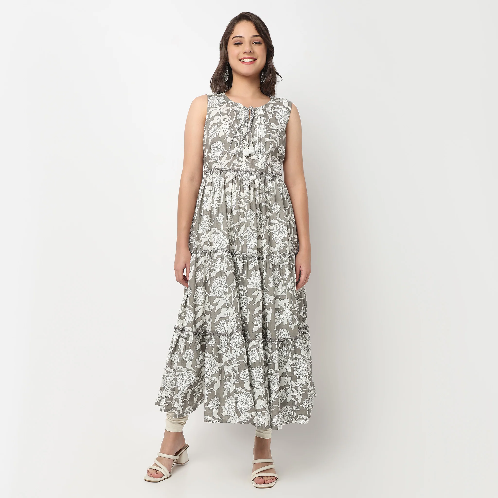 Cotton Printed Tired Kurta - Image 2