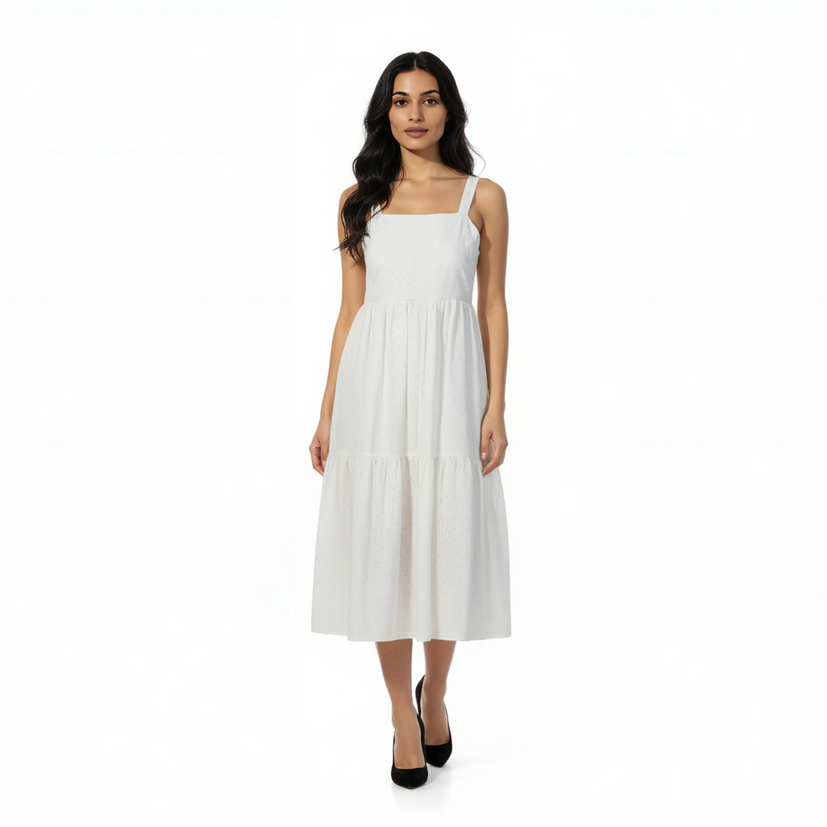 Cotton Schiffi Strappy Dress - Image 2